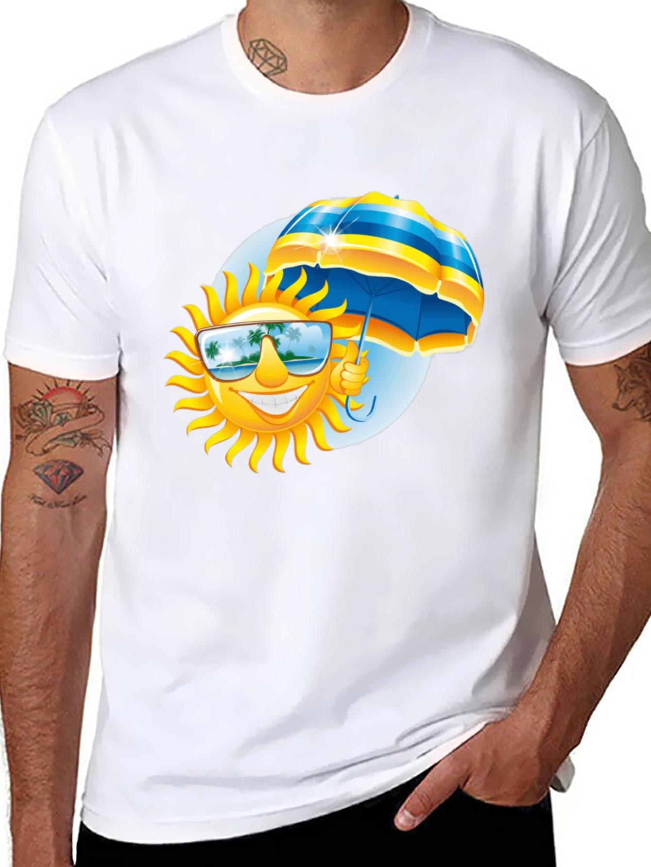 Summer Sun & Shade Graphic Tee - Black