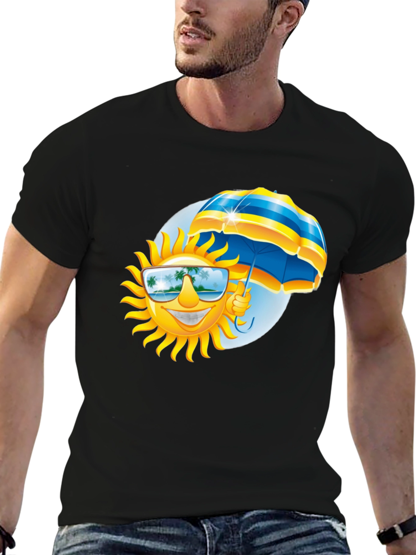 Summer Sun & Shade Graphic Tee - Black