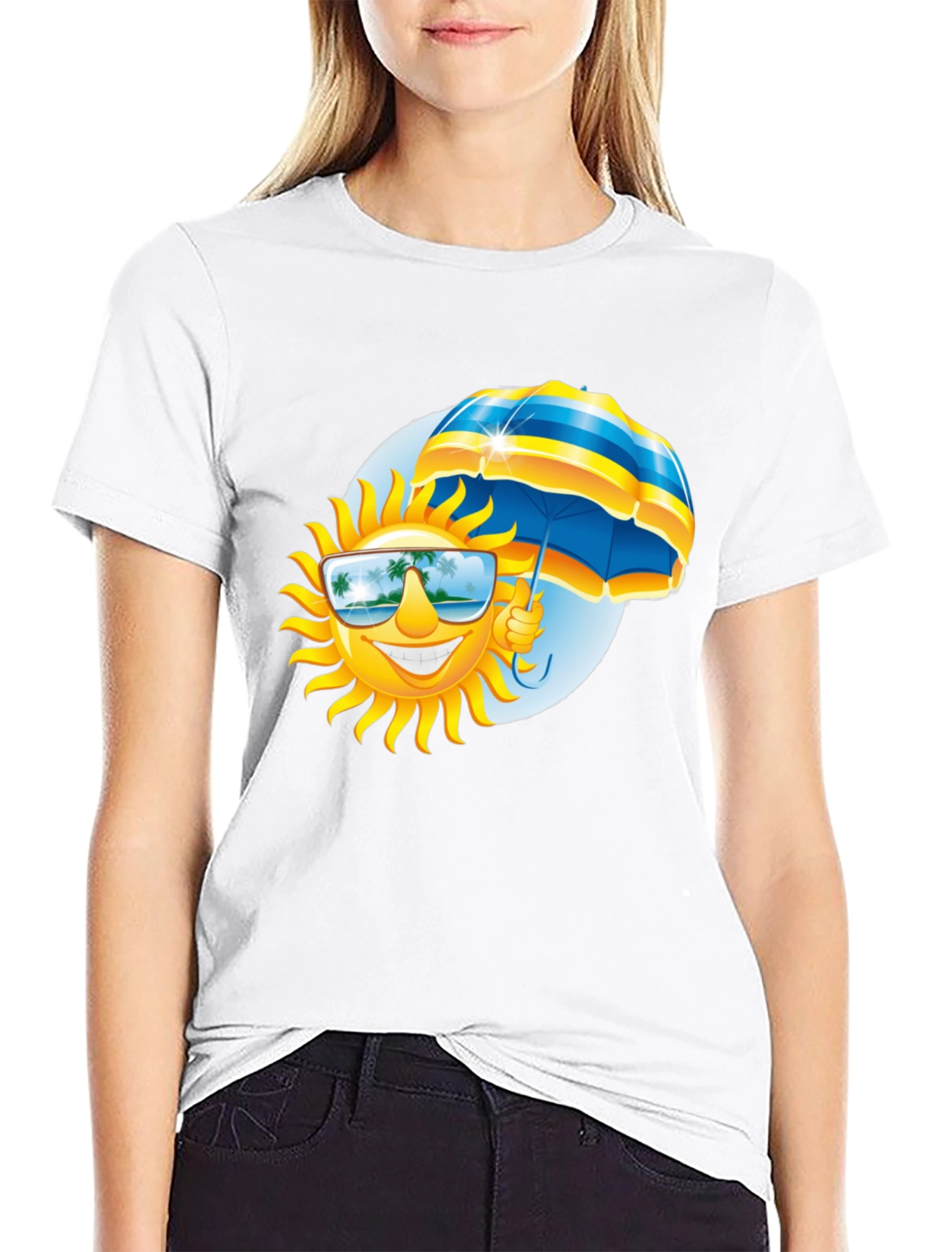 Summer Sun & Shade Graphic Tee - Black