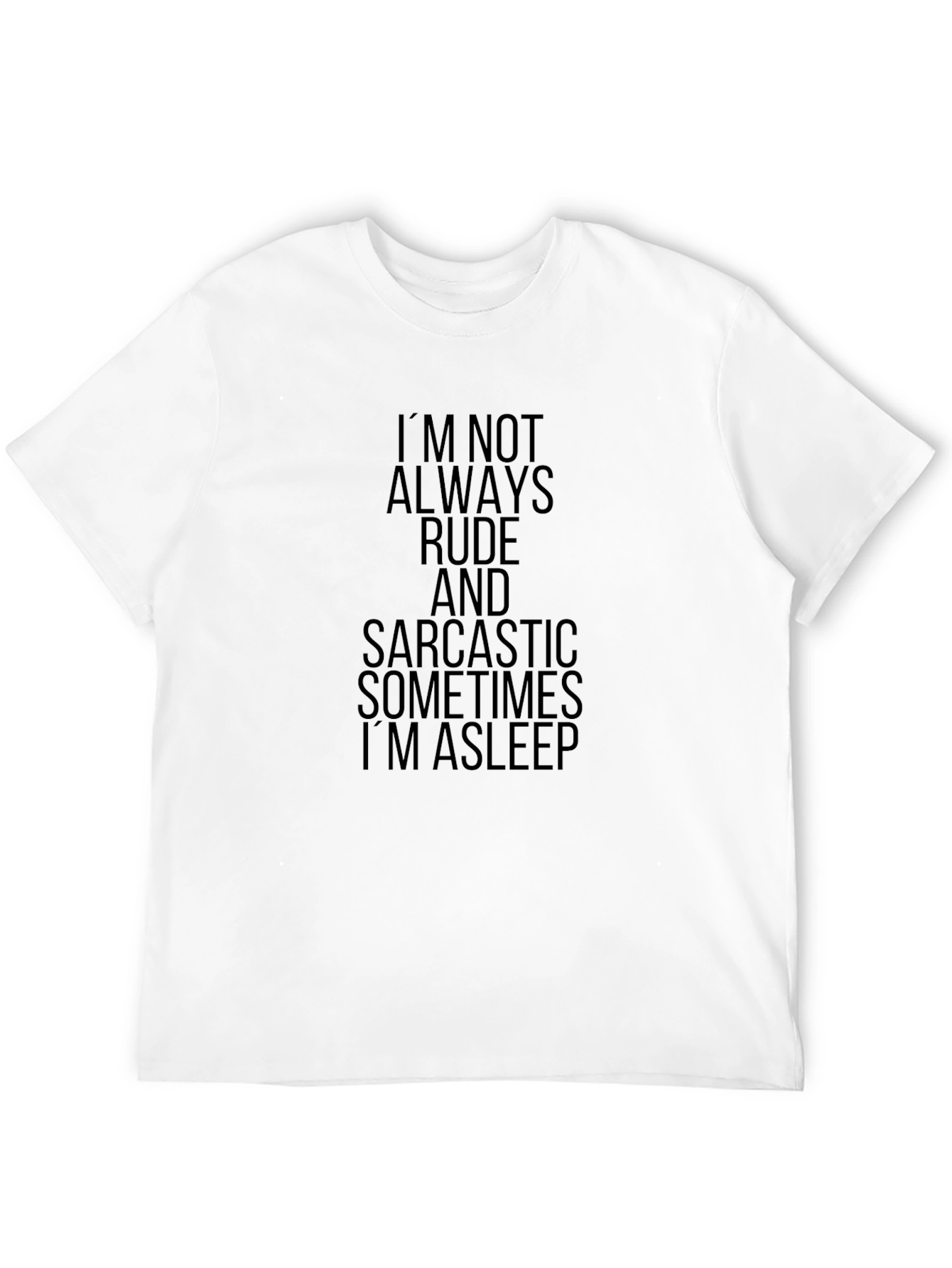 Sarcastic Asleep Black T-Shirt