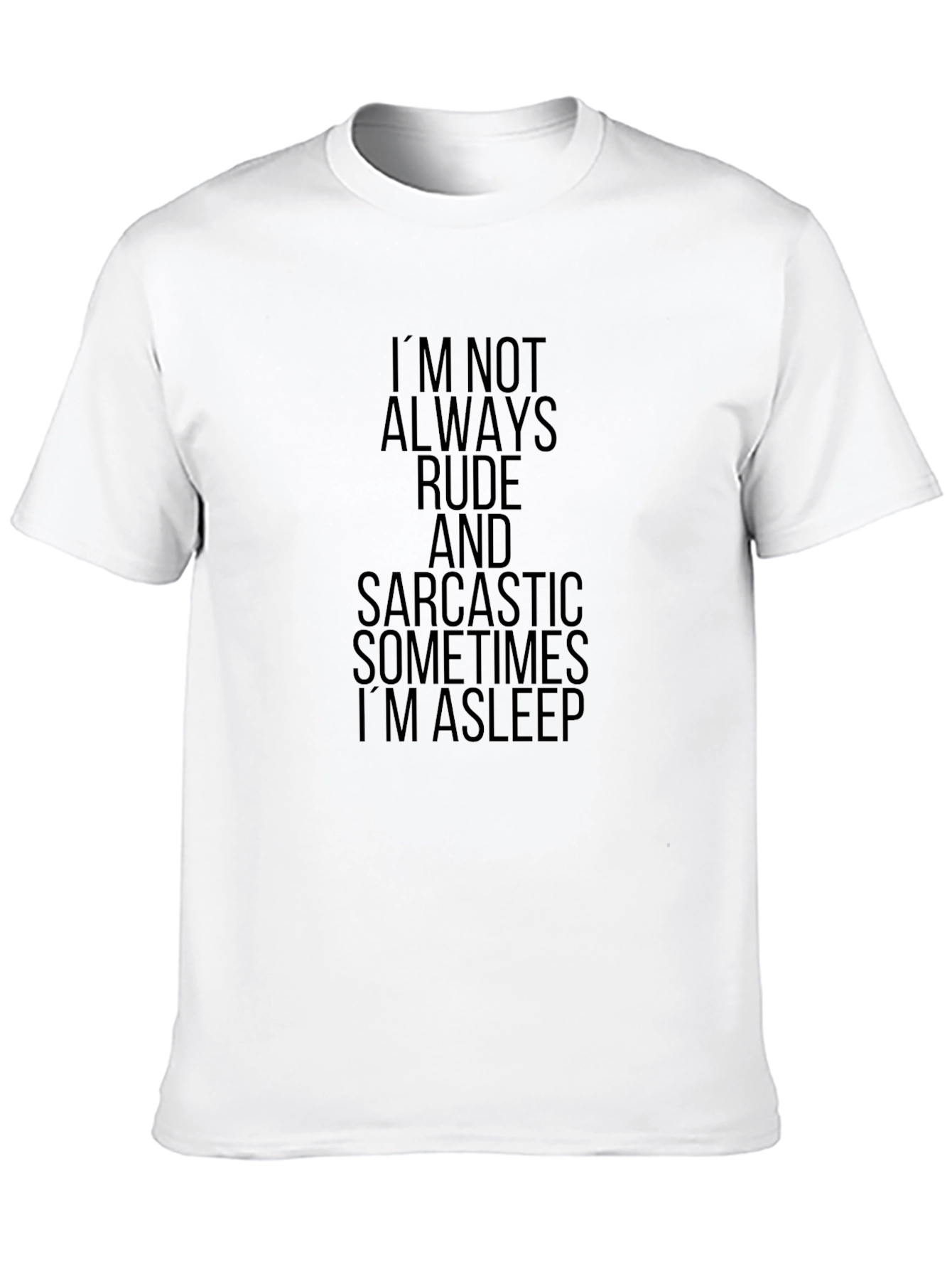 Sarcastic Asleep Black T-Shirt