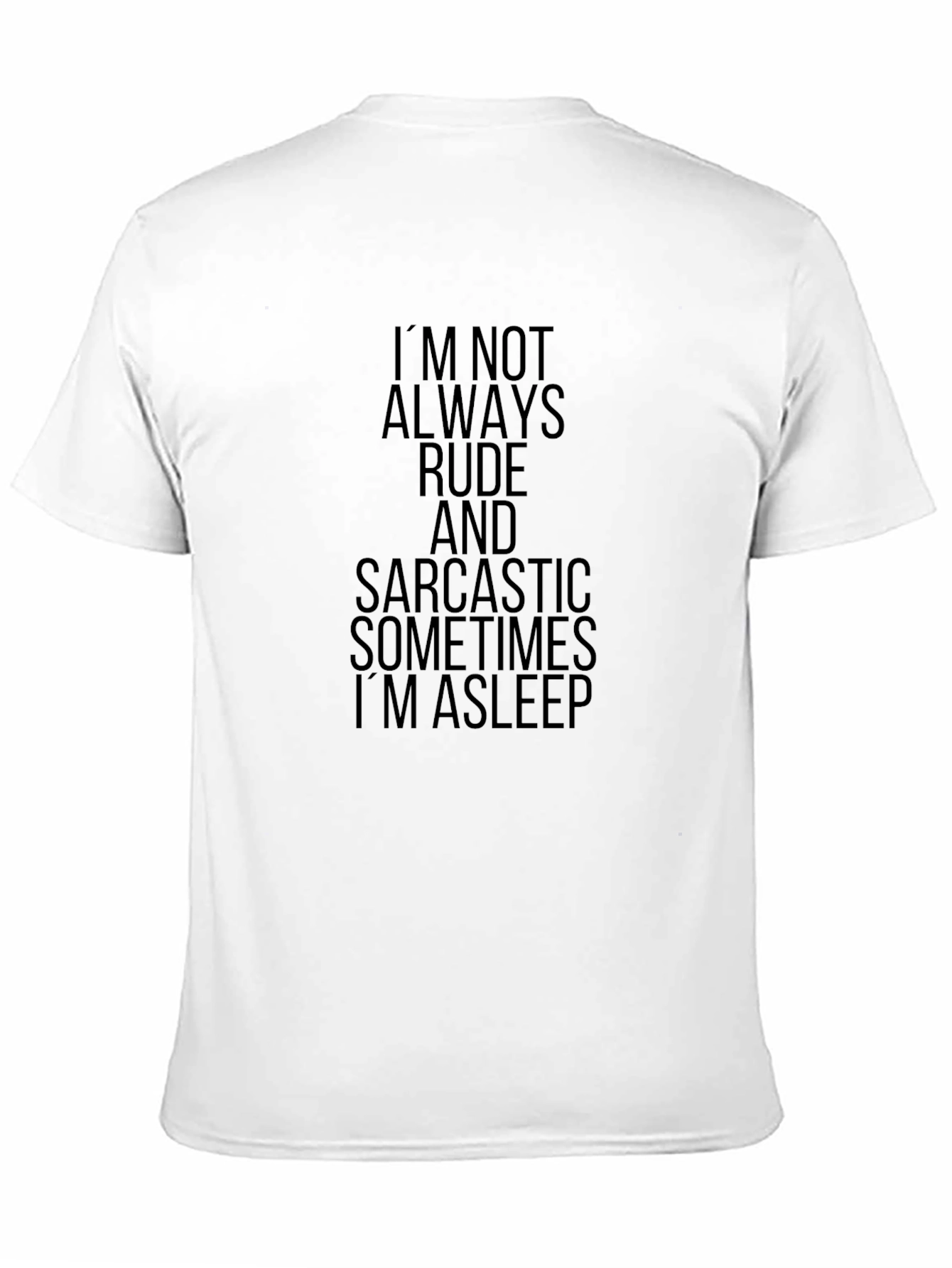 Sarcastic Asleep Black T-Shirt