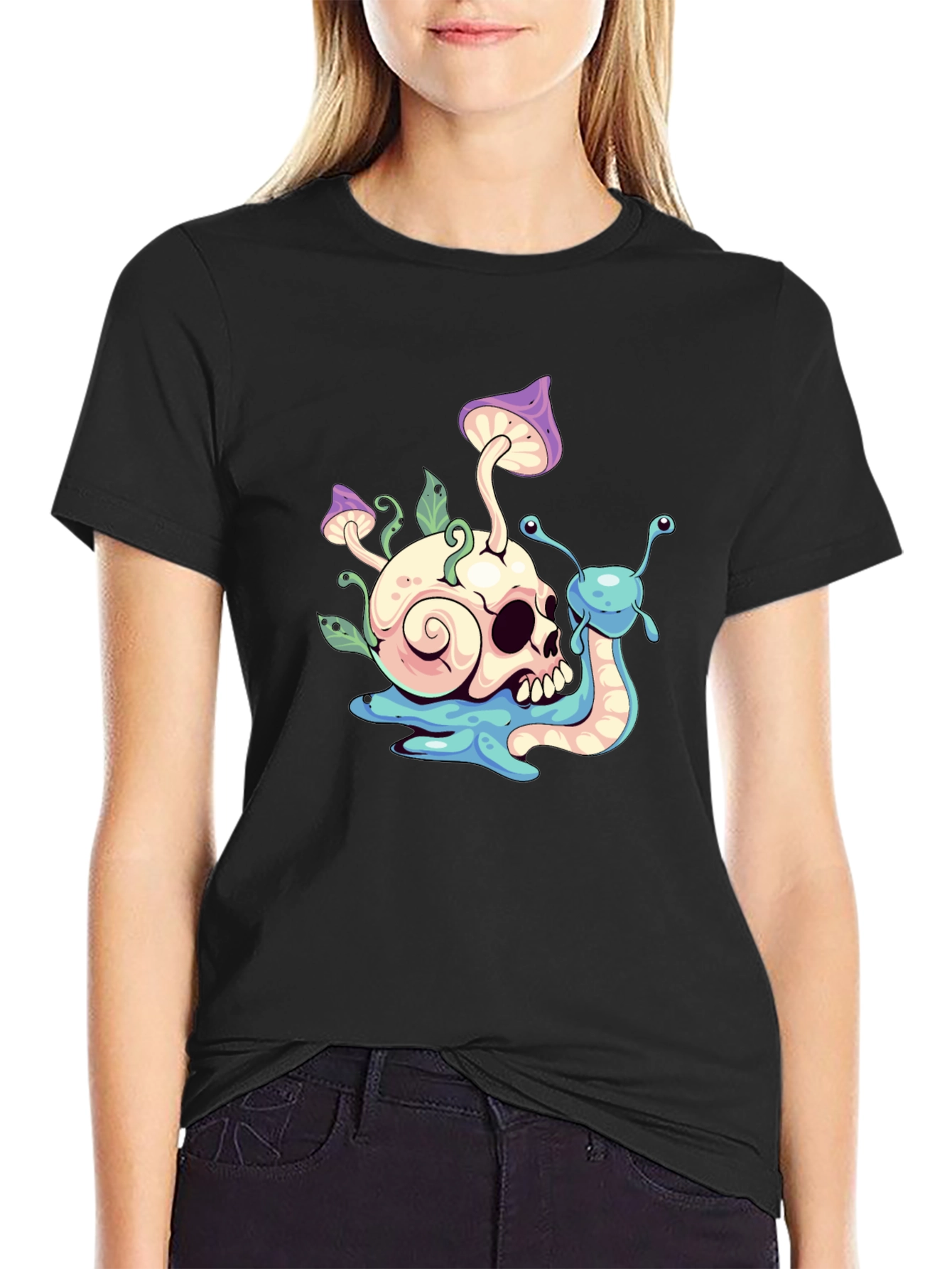 Skull Snail Graphic T-Shirt