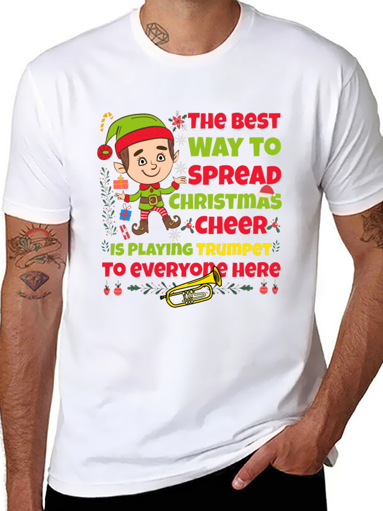 Christmas Trumpet Elf T-Shirt
