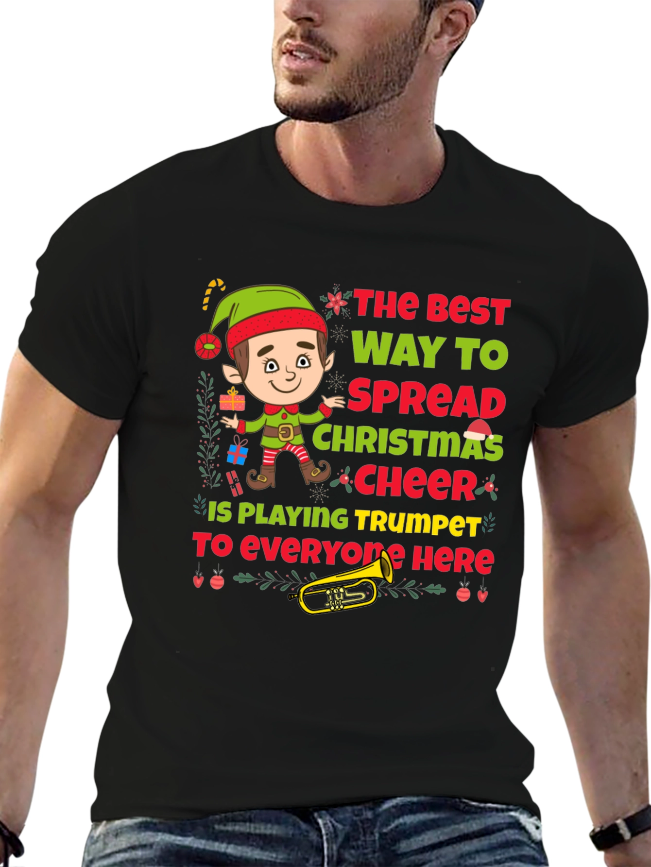 Christmas Trumpet Elf T-Shirt