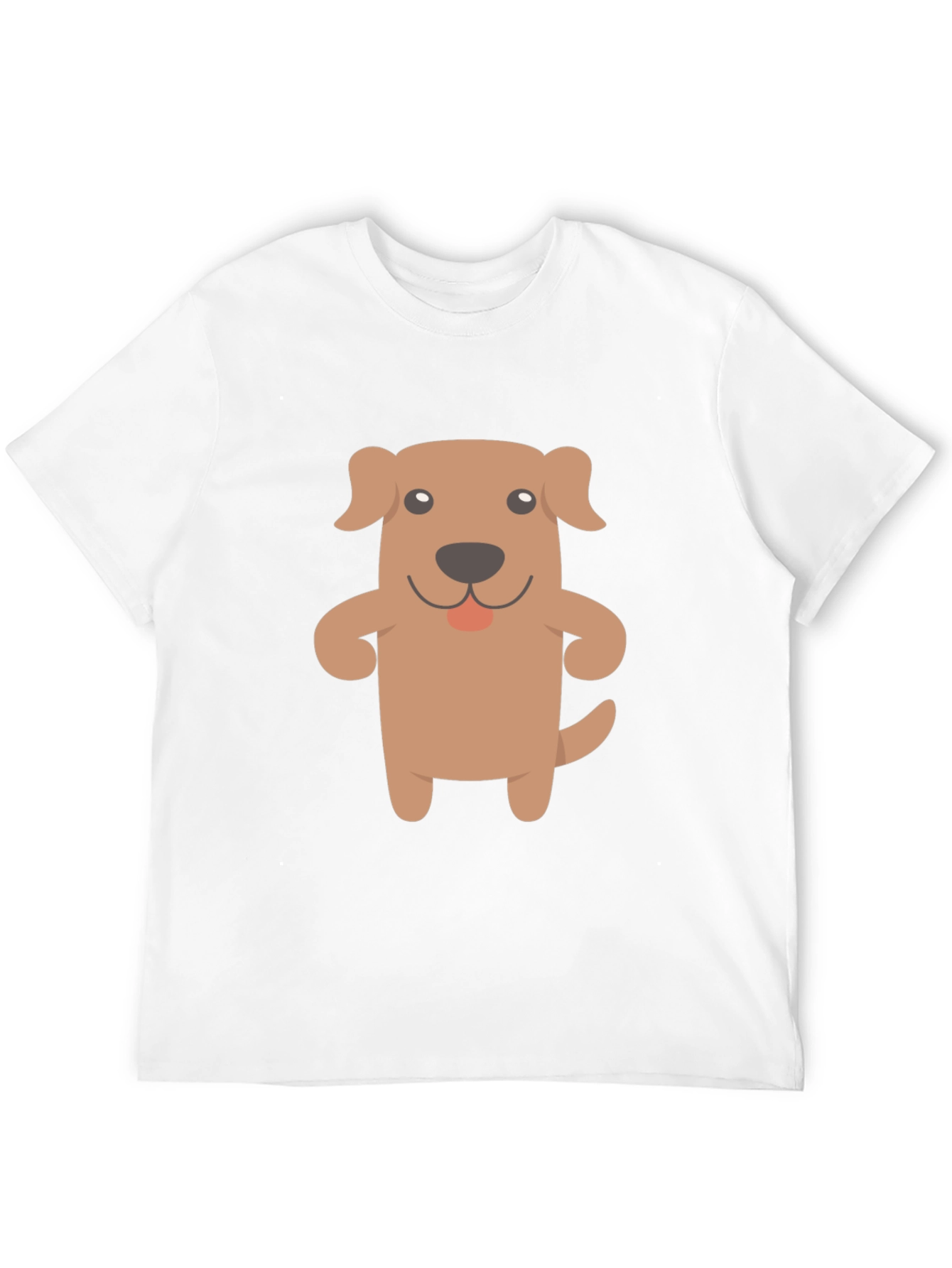 Cartoon Dog Graphic Black T-Shirt