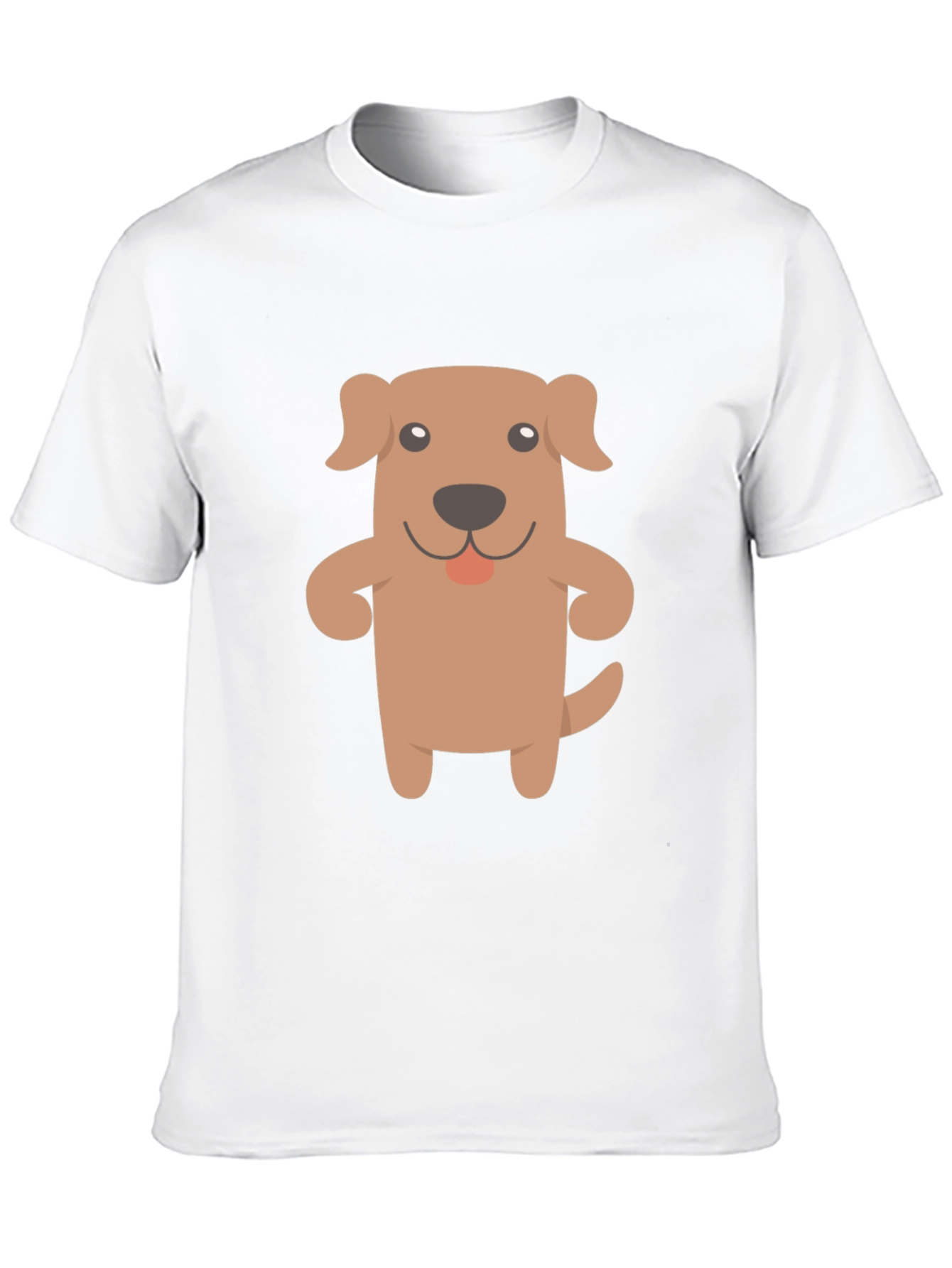 Cartoon Dog Graphic Black T-Shirt