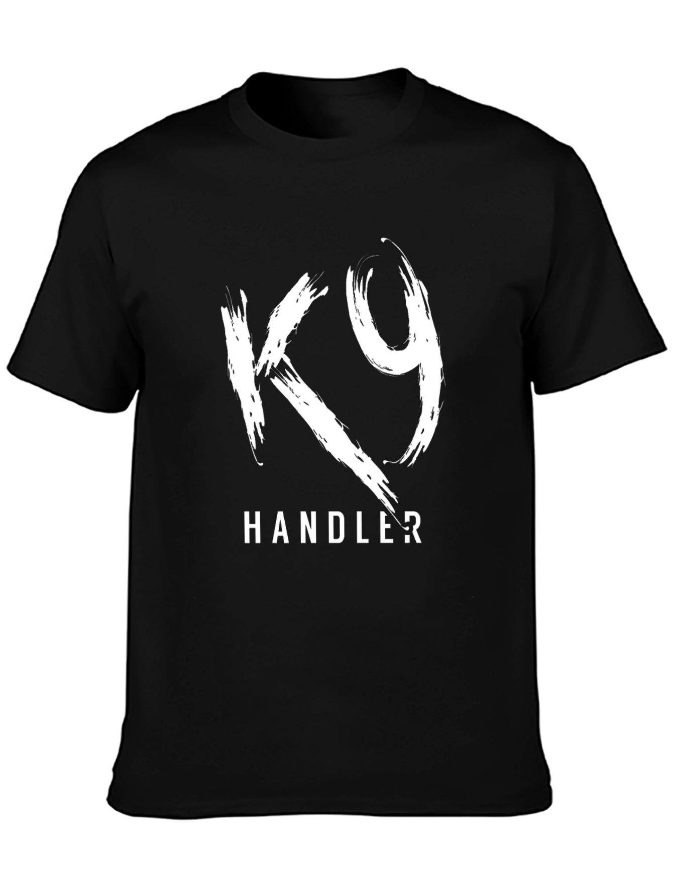 K9 Handler Graphic T-Shirt - Black Cotton Tee