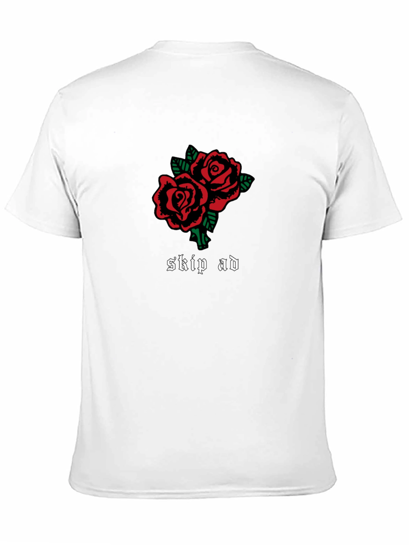 Skip Ad Rose Graphic T-Shirt - Black