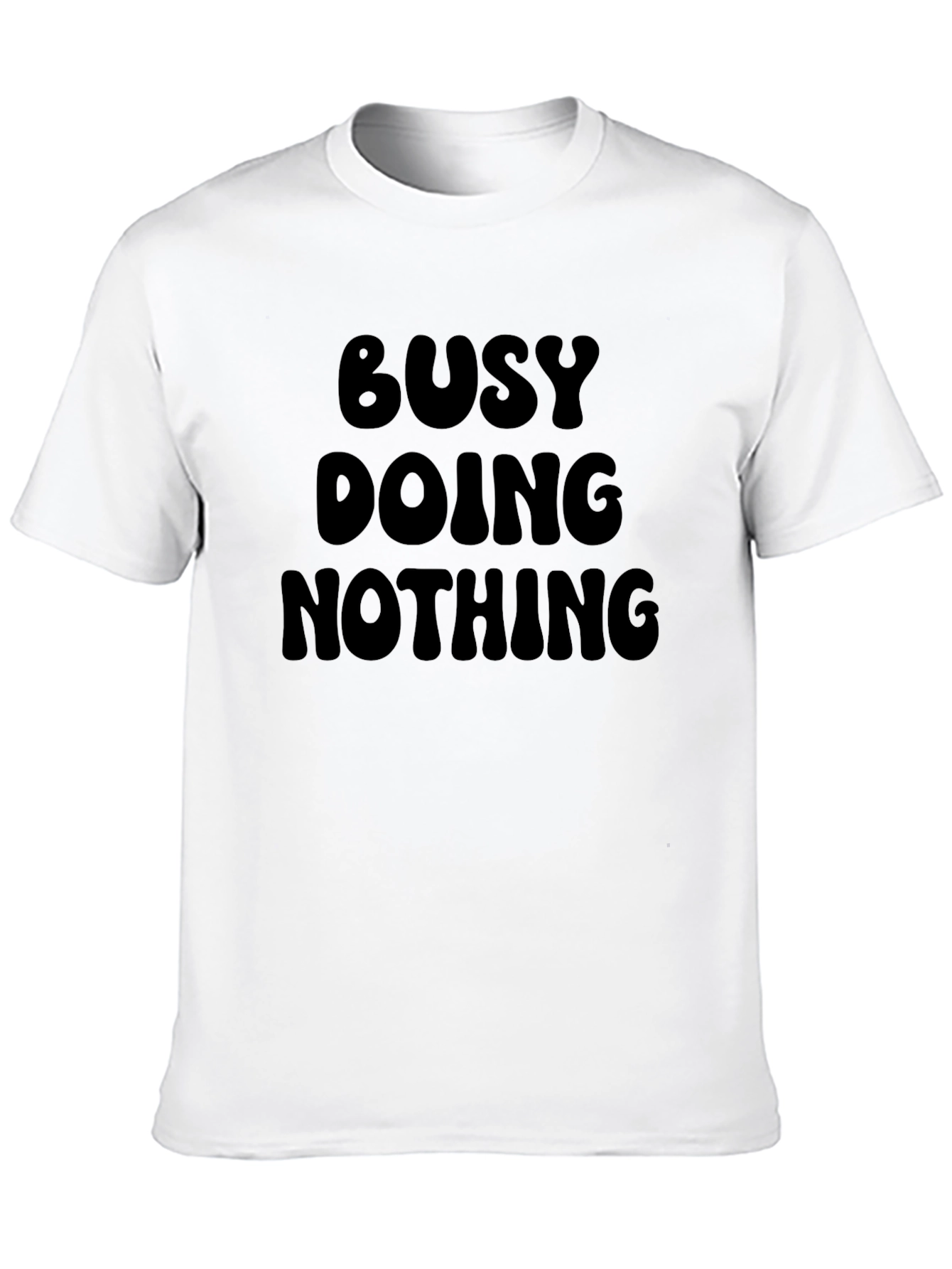 Busy Doing Nothing - Black Graphic T-Shirt