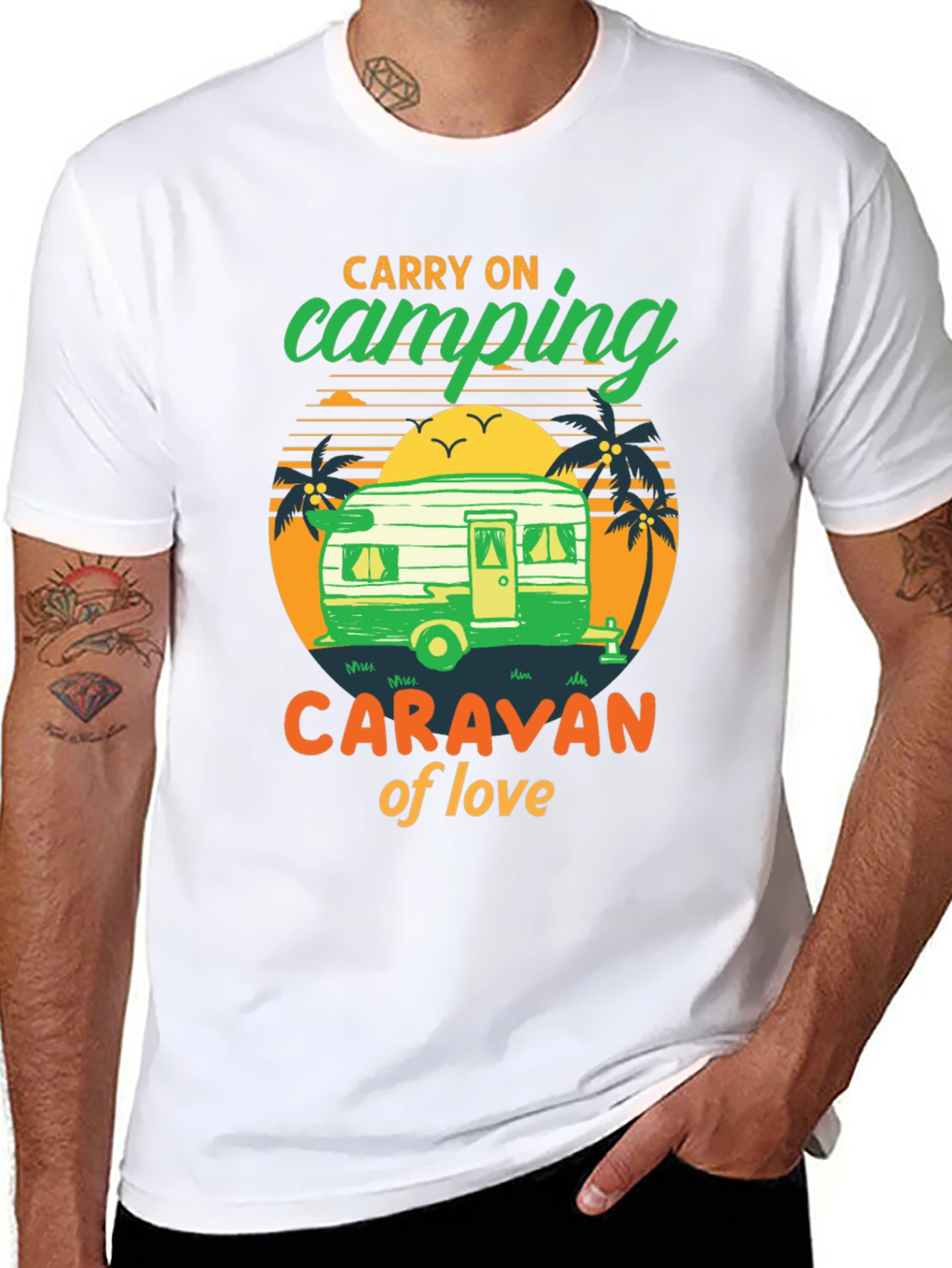 Camping Caravan of Love Black T-Shirt