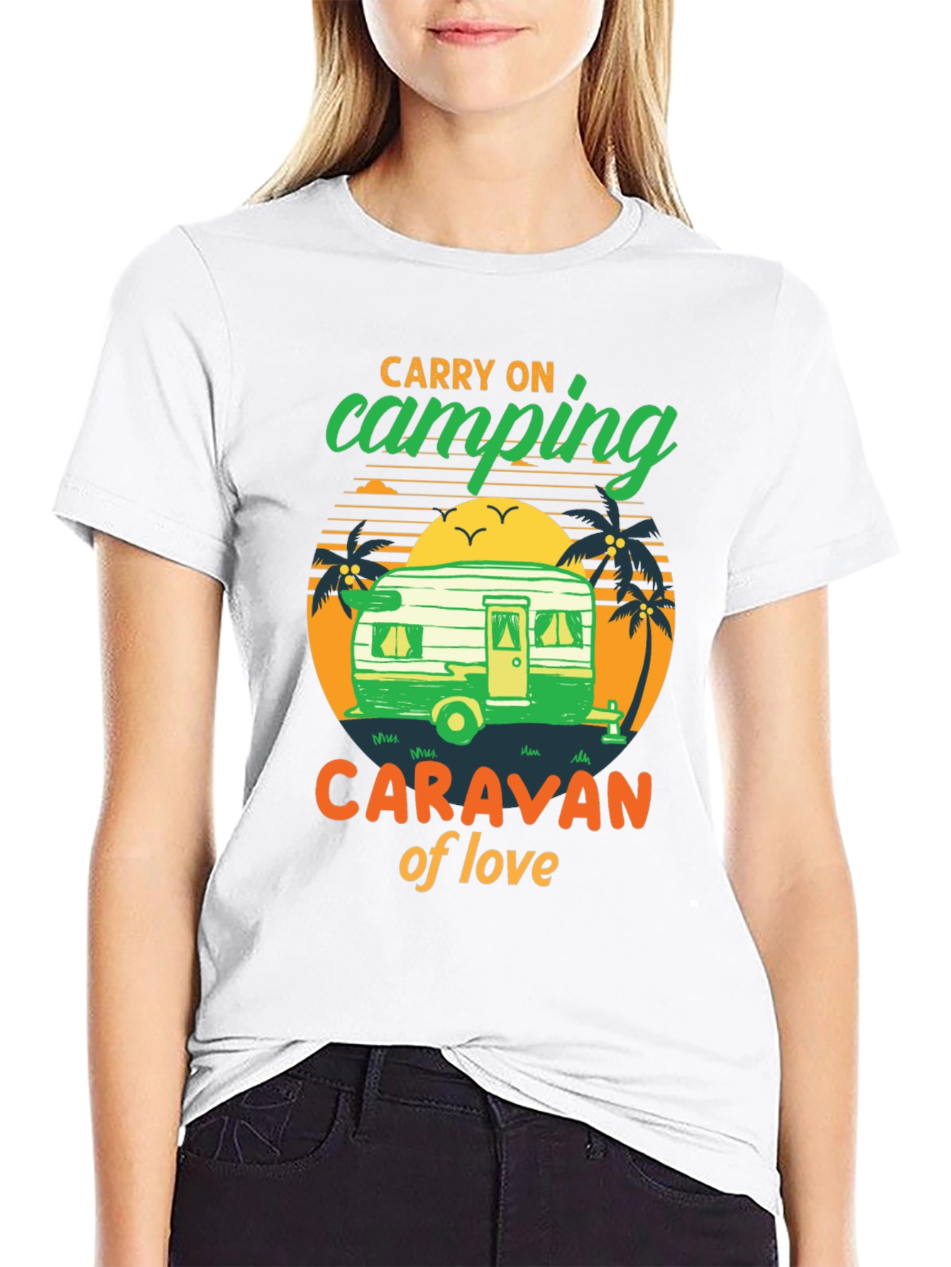 Camping Caravan of Love Black T-Shirt