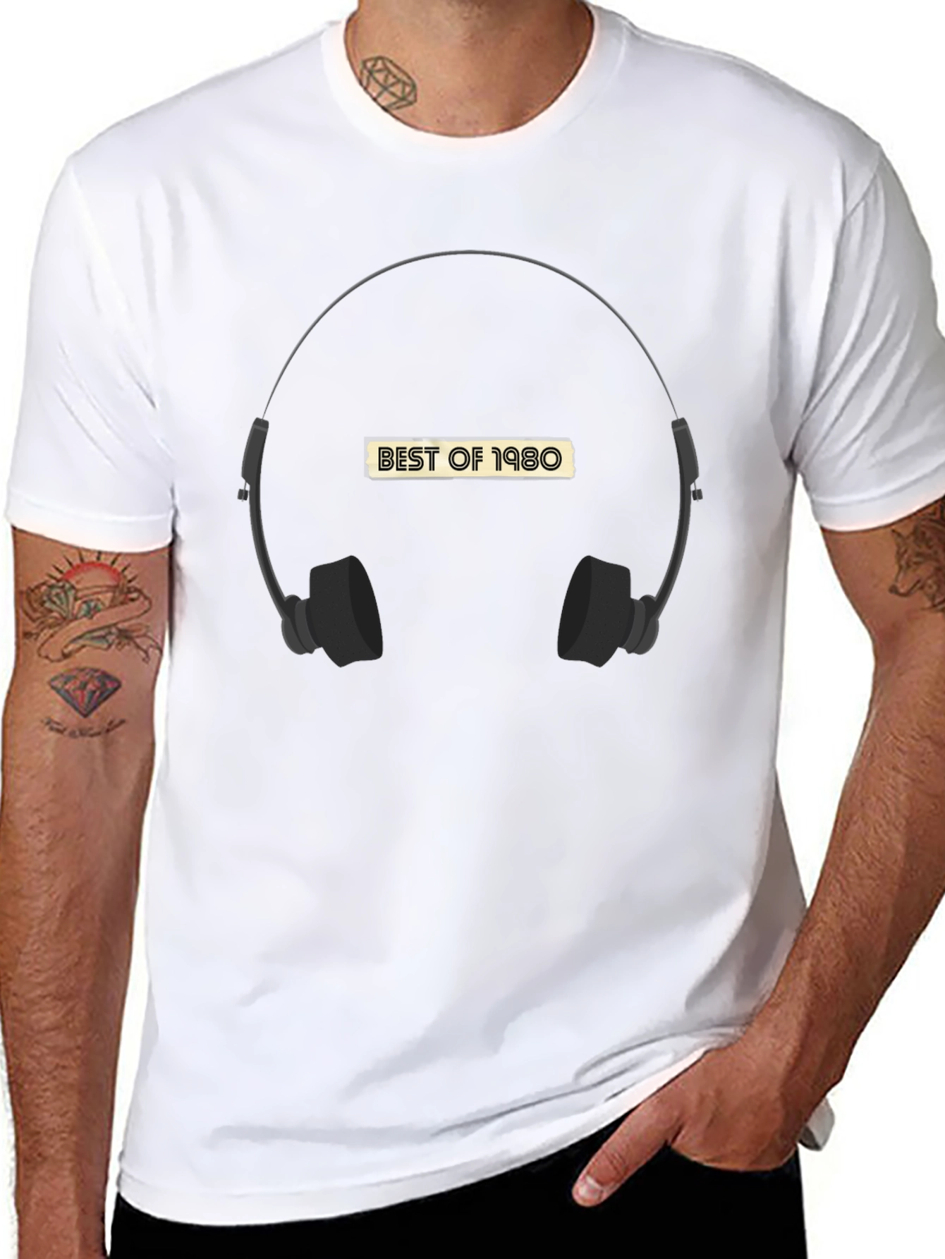 Best of 1980 Headphone Graphic Tee