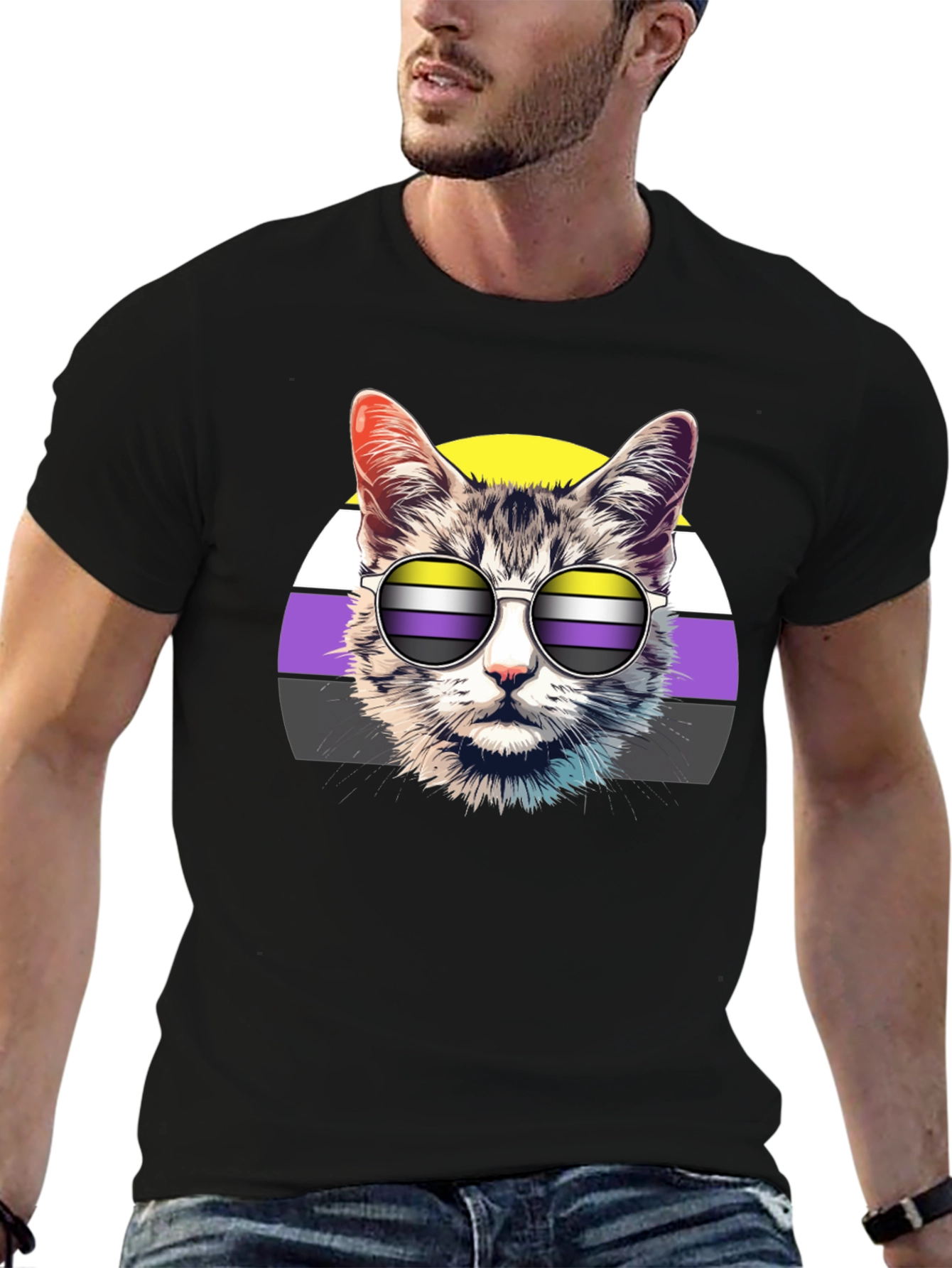 Cool Cat LGBTQ Pride T-Shirt