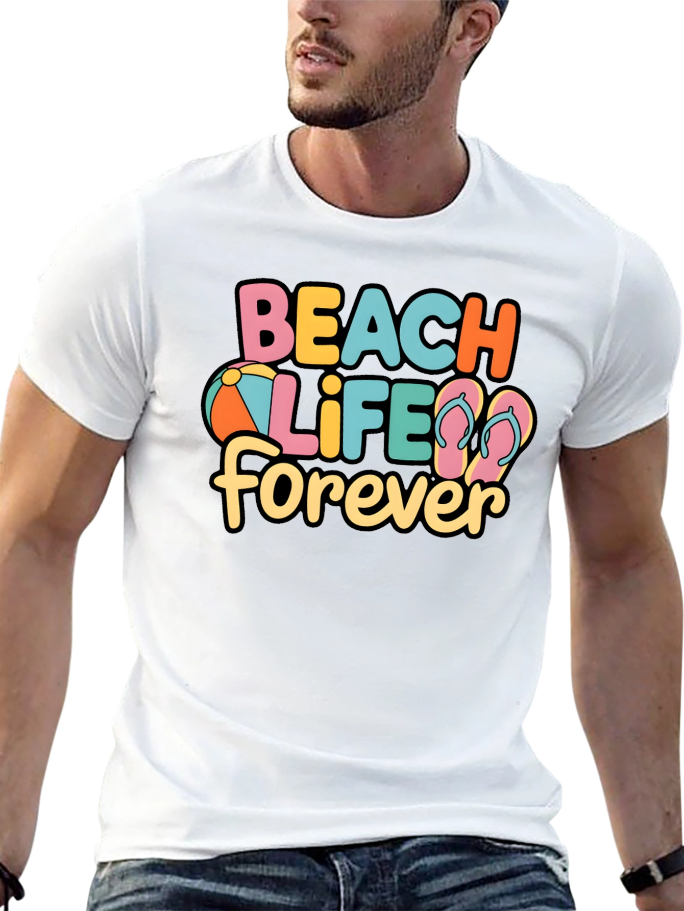 Beach Life Forever Graphic T-Shirt
