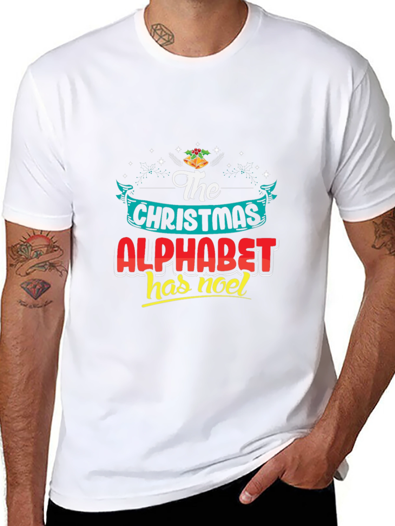 Christmas Alphabet T-Shirt - Holiday Noel Tee