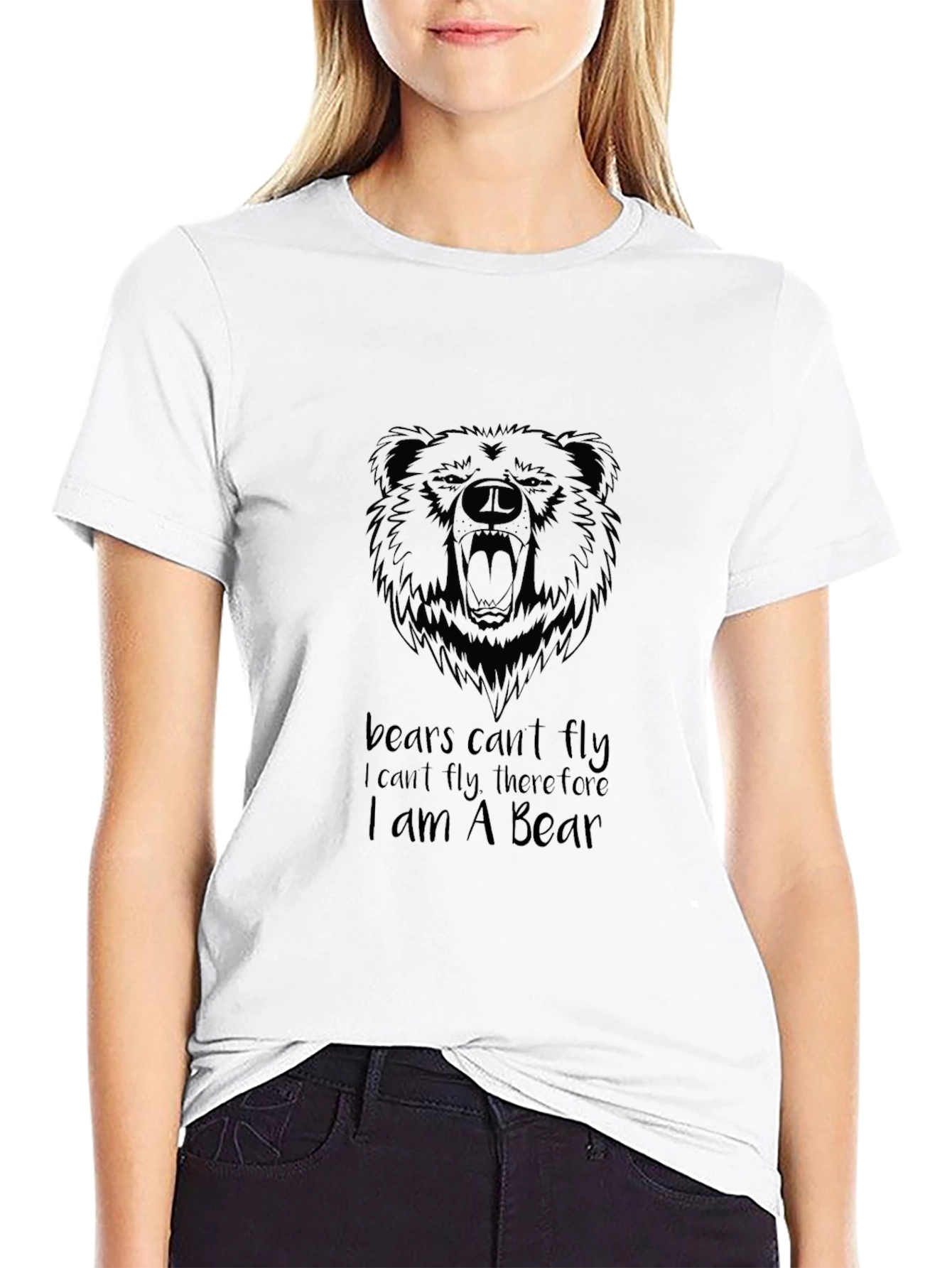 Bear Cant Fly T-Shirt | Funny Bear Lover Tee