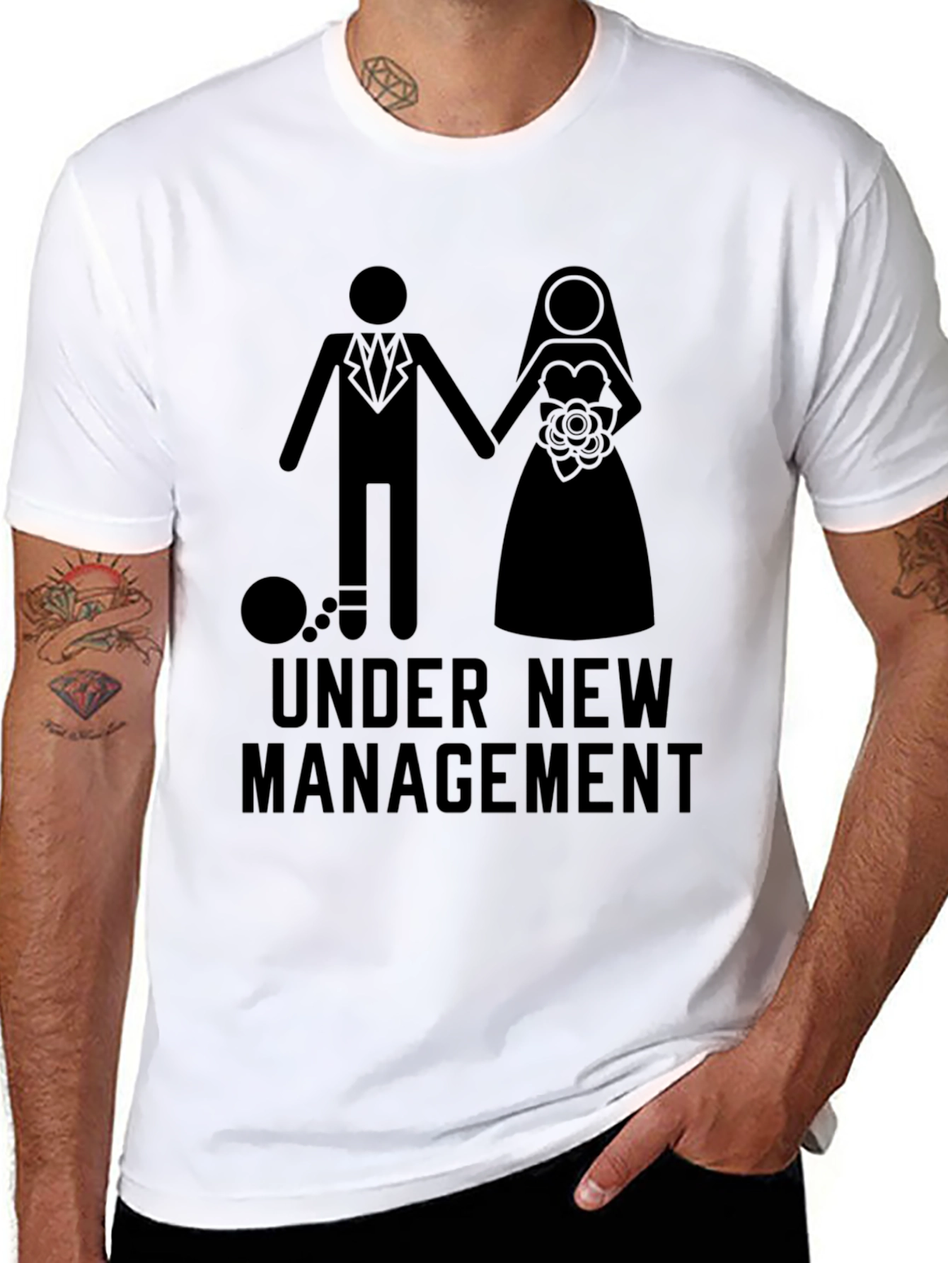 Under New Management Wedding Humor T-Shirt