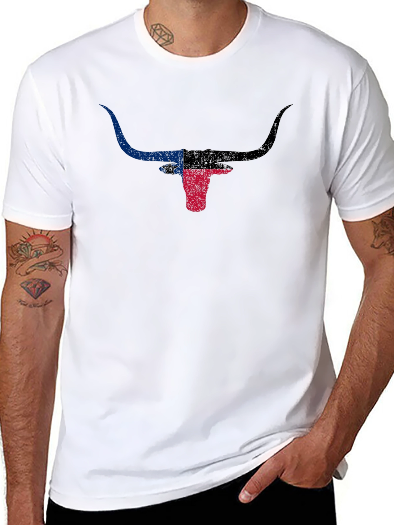 Texas Longhorn Flag Graphic Tee