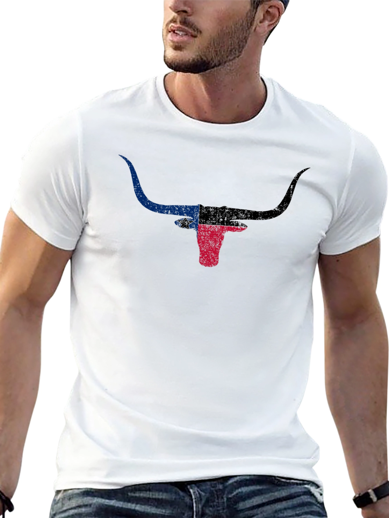 Texas Longhorn Flag Graphic Tee