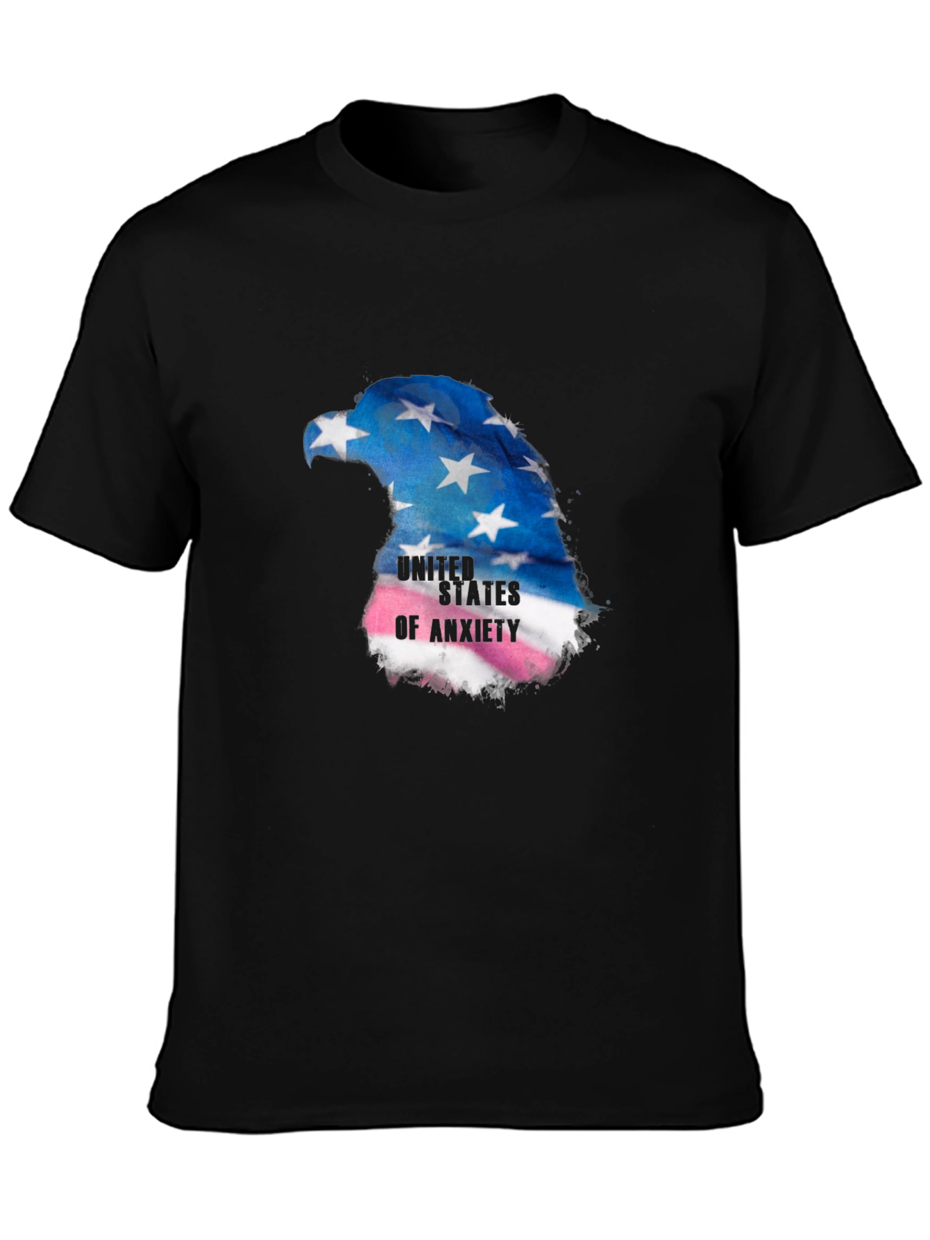 United States of Anxiety T-Shirt - Patriotic Eagle Design