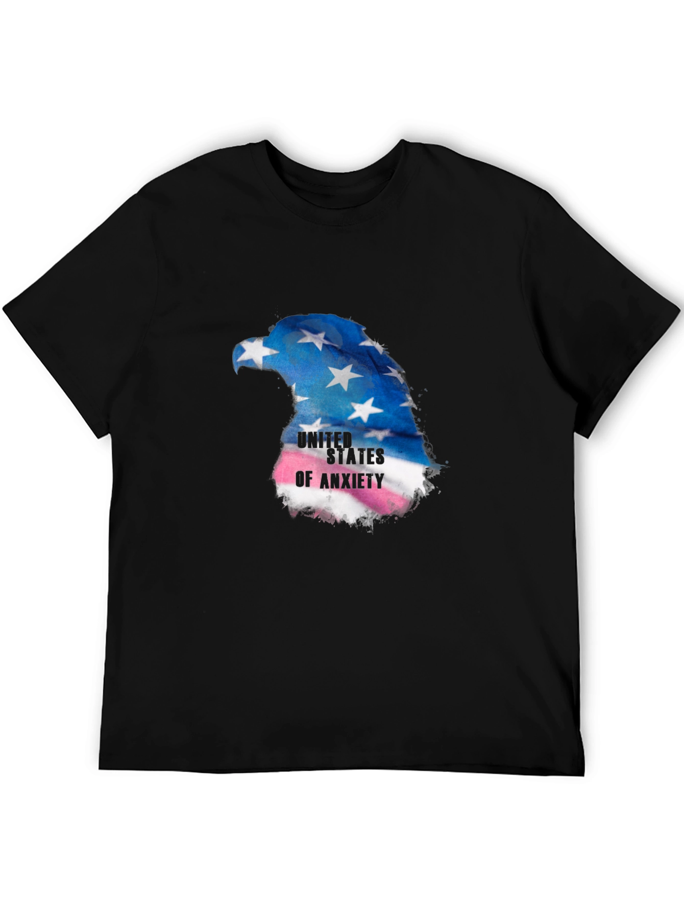 United States of Anxiety T-Shirt - Patriotic Eagle Design