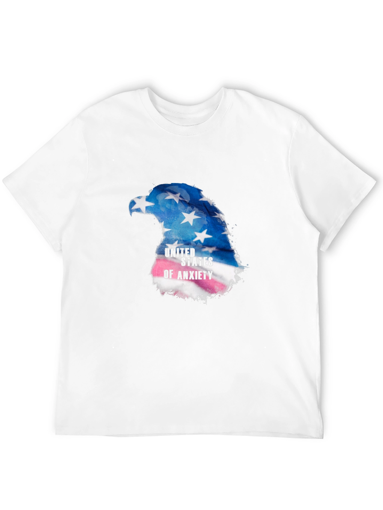 United States of Anxiety T-Shirt - Patriotic Eagle Design