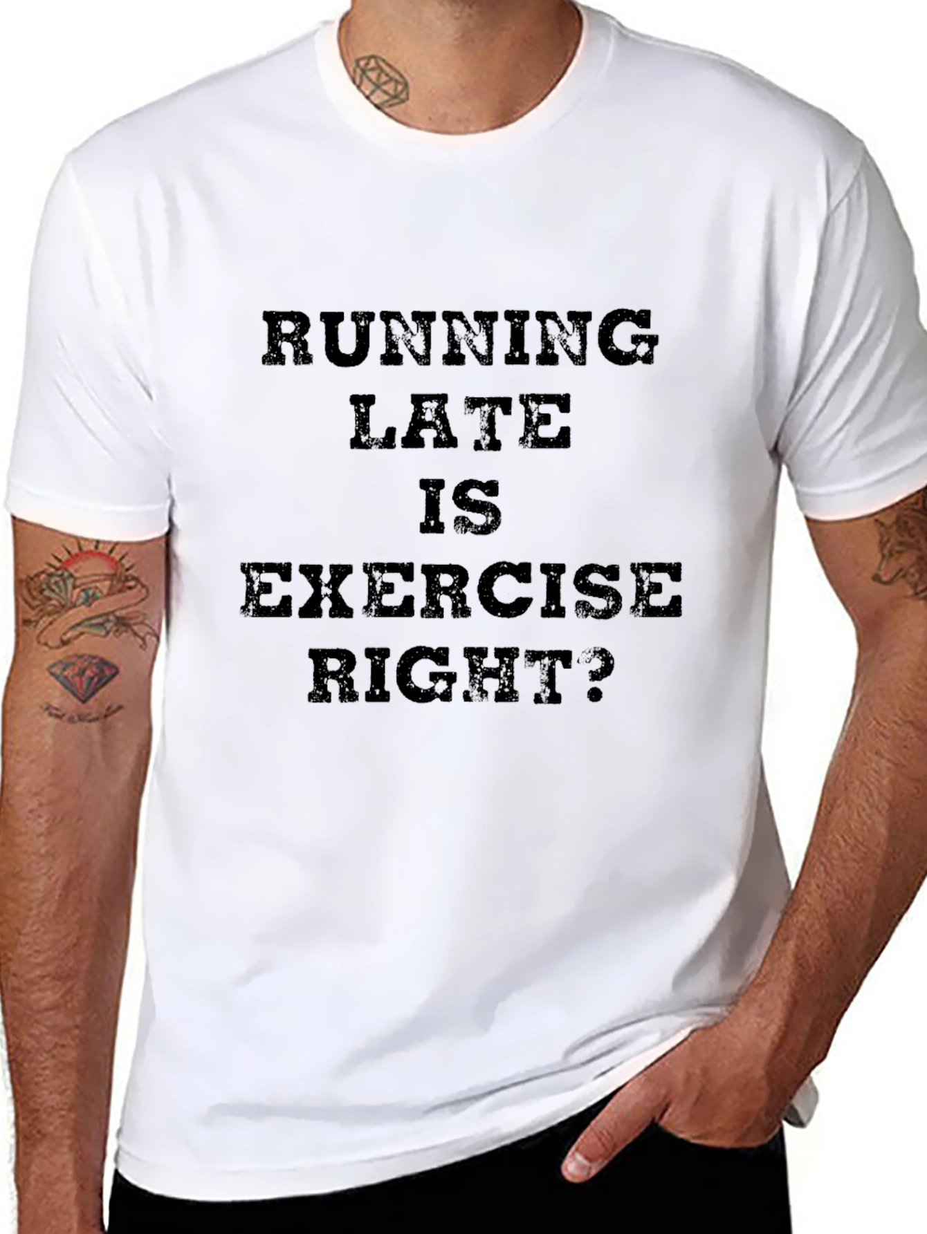 Running Late is Exercise Right? Graphic Tee