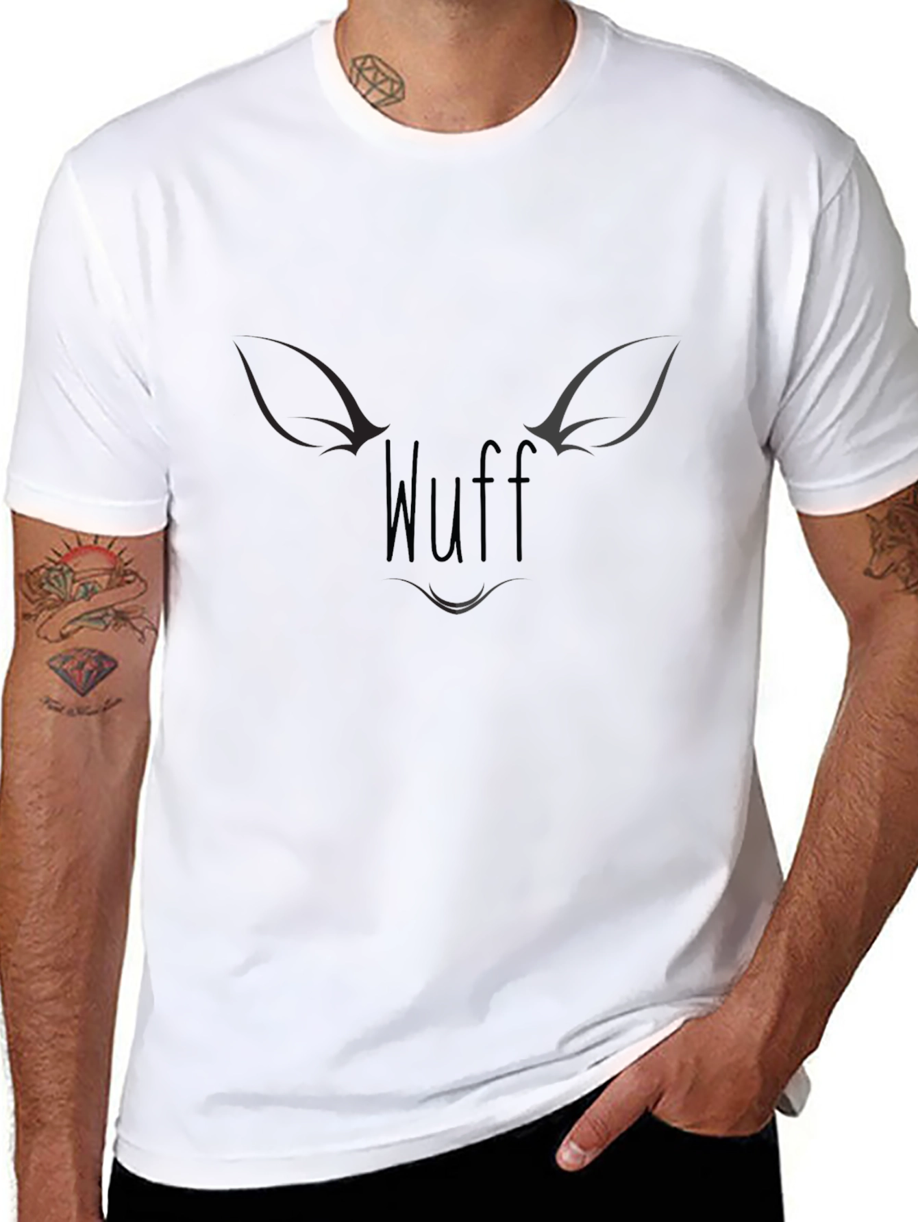Black Wuff Graphic Tee - Stylish Comfort