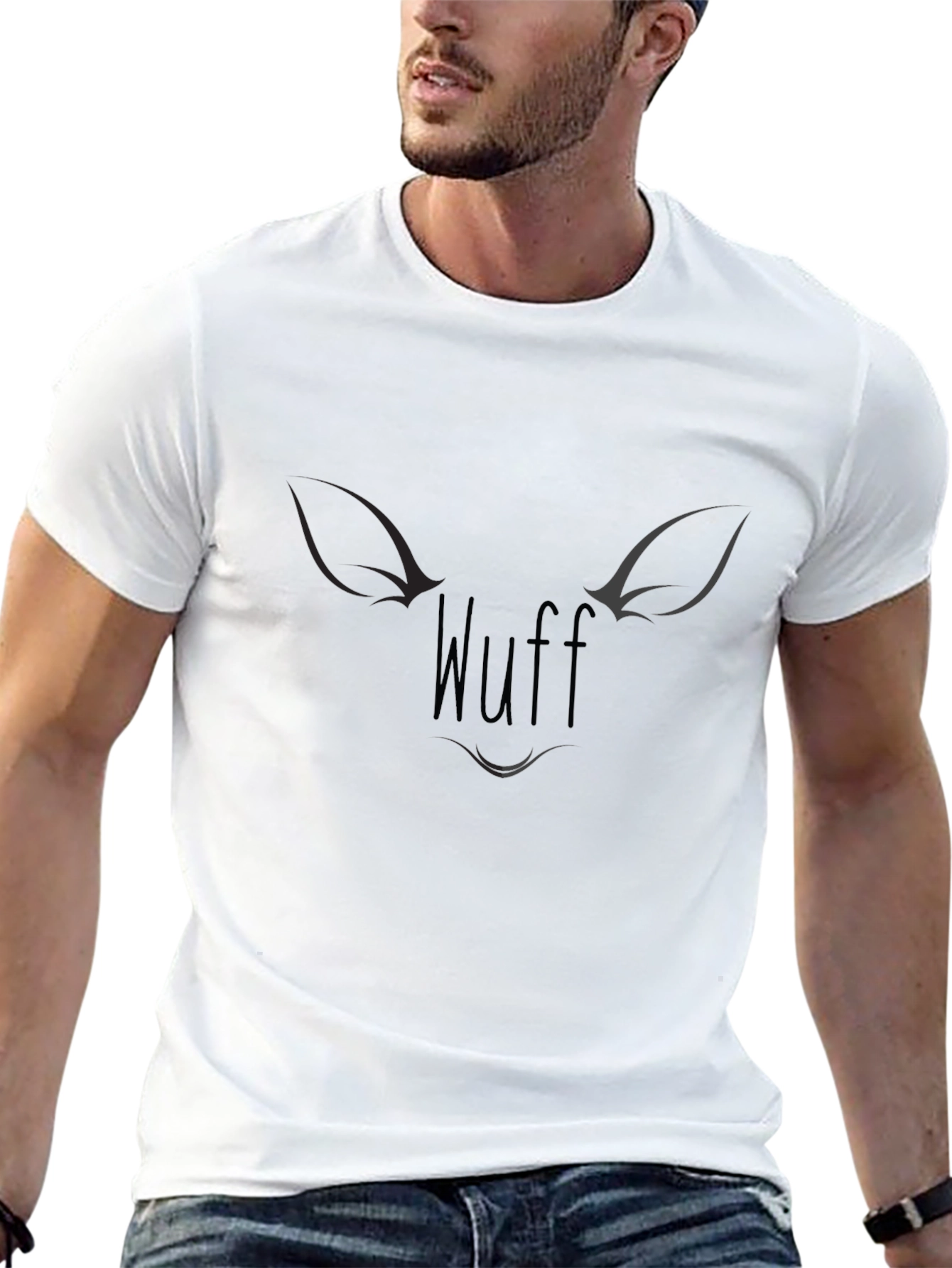 Black Wuff Graphic Tee - Stylish Comfort