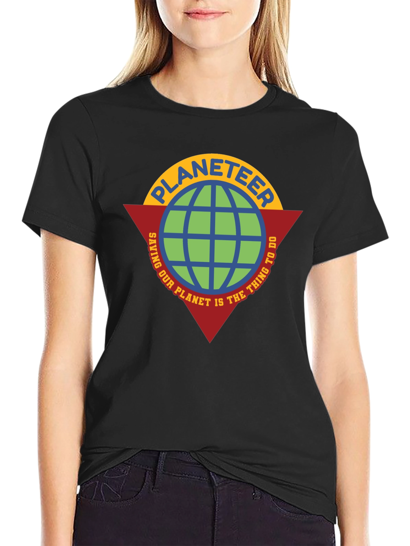 Planeteer Saving Earth Tee - Retro Graphic T-Shirt