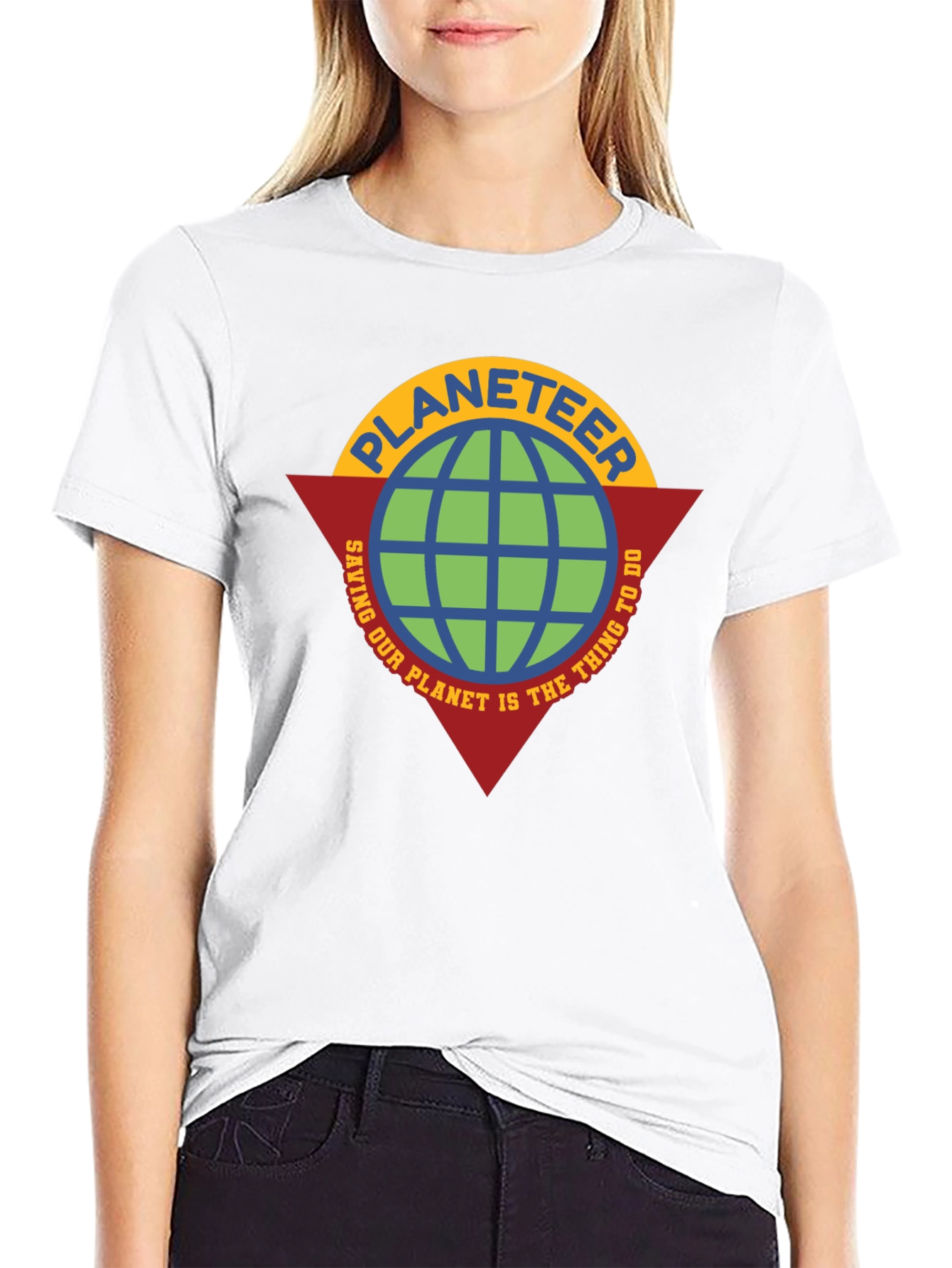 Planeteer Saving Earth Tee - Retro Graphic T-Shirt