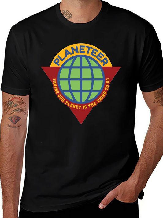 Planeteer Saving Earth Tee - Retro Graphic T-Shirt
