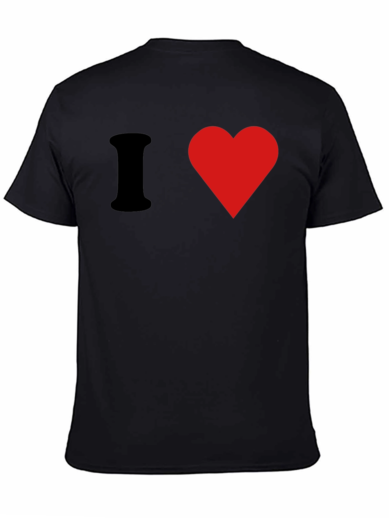 I Heart Graphic Tee - Black Cotton T-Shirt