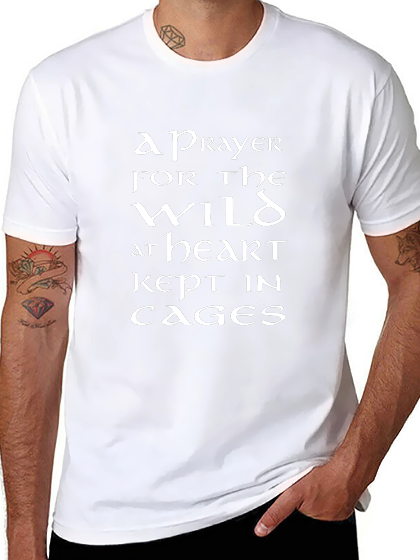 Wild at Heart T-Shirt - Prayer Design Black