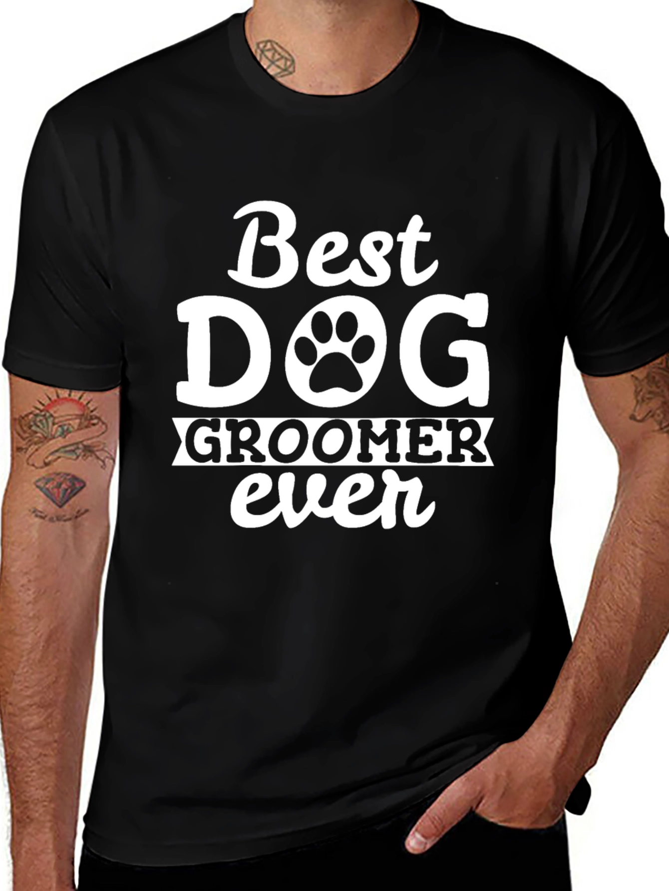 Best Dog Groomer Ever T-Shirt – Funny Groomer Graphic Tee