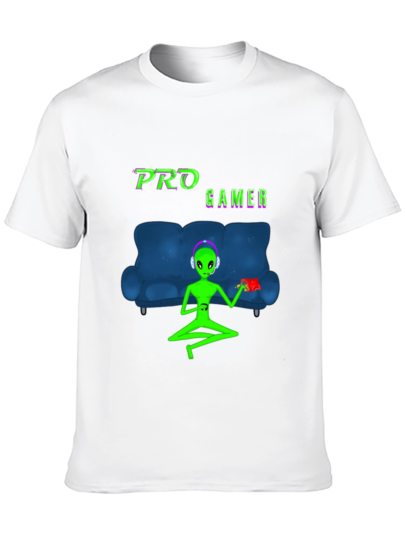 Pro Gamer Alien Graphic T-Shirt - Black