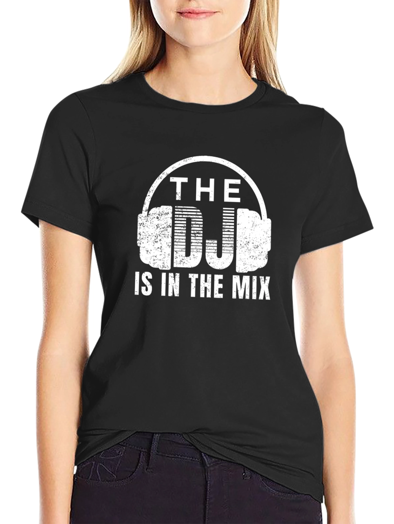 The DJ is in the Mix Black Graphic T-Shirt