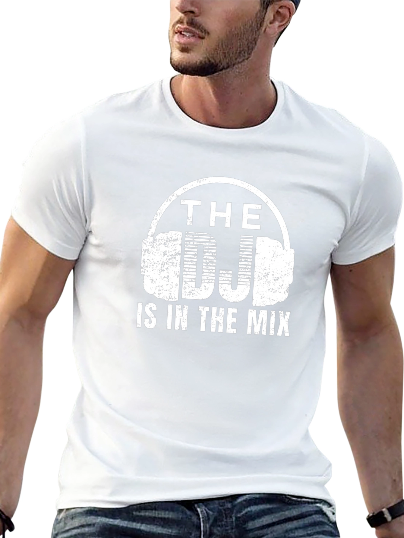 The DJ is in the Mix Black Graphic T-Shirt