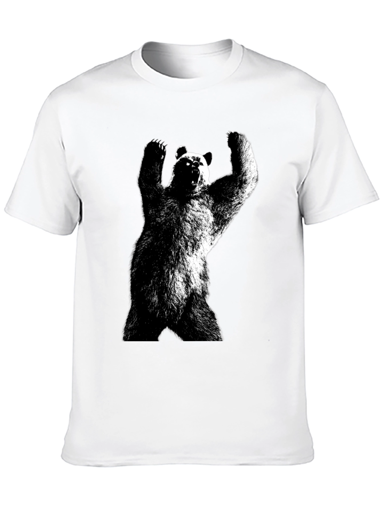 Bear Graphic Tee - Black Cotton Blend