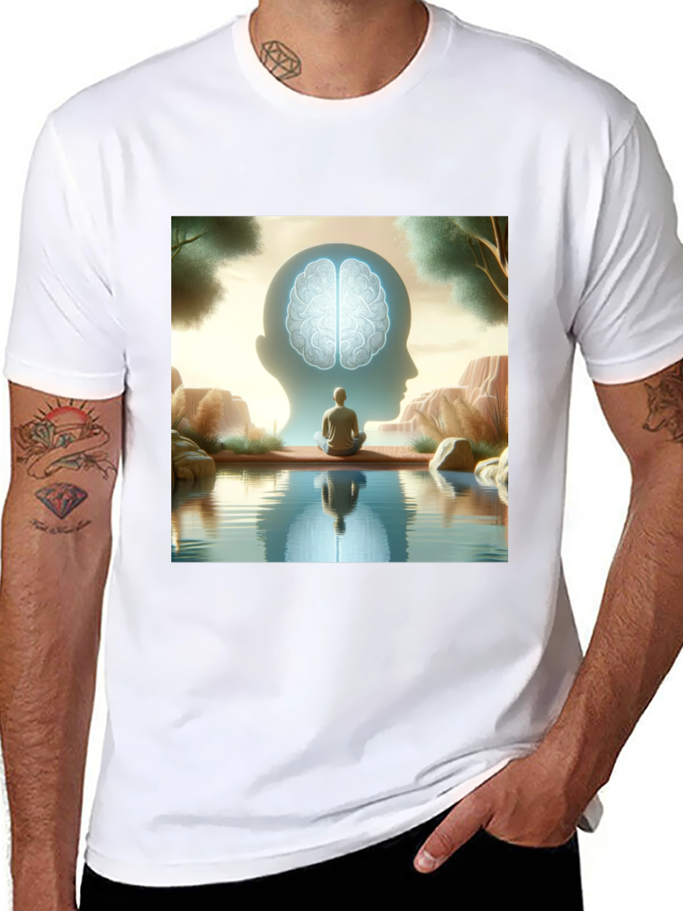 Mindfulness T-Shirt - Reflective Brain Design
