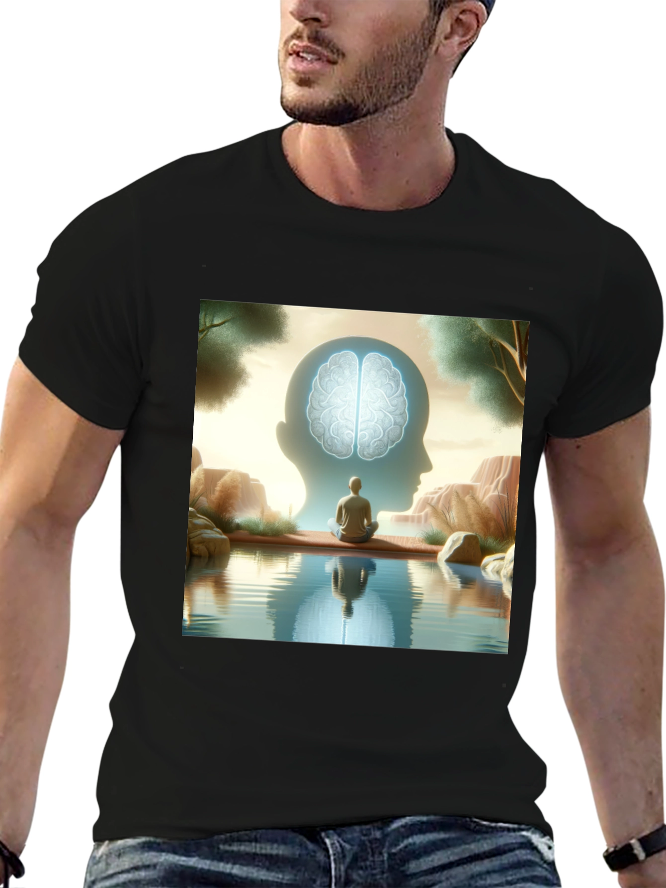 Mindfulness T-Shirt - Reflective Brain Design