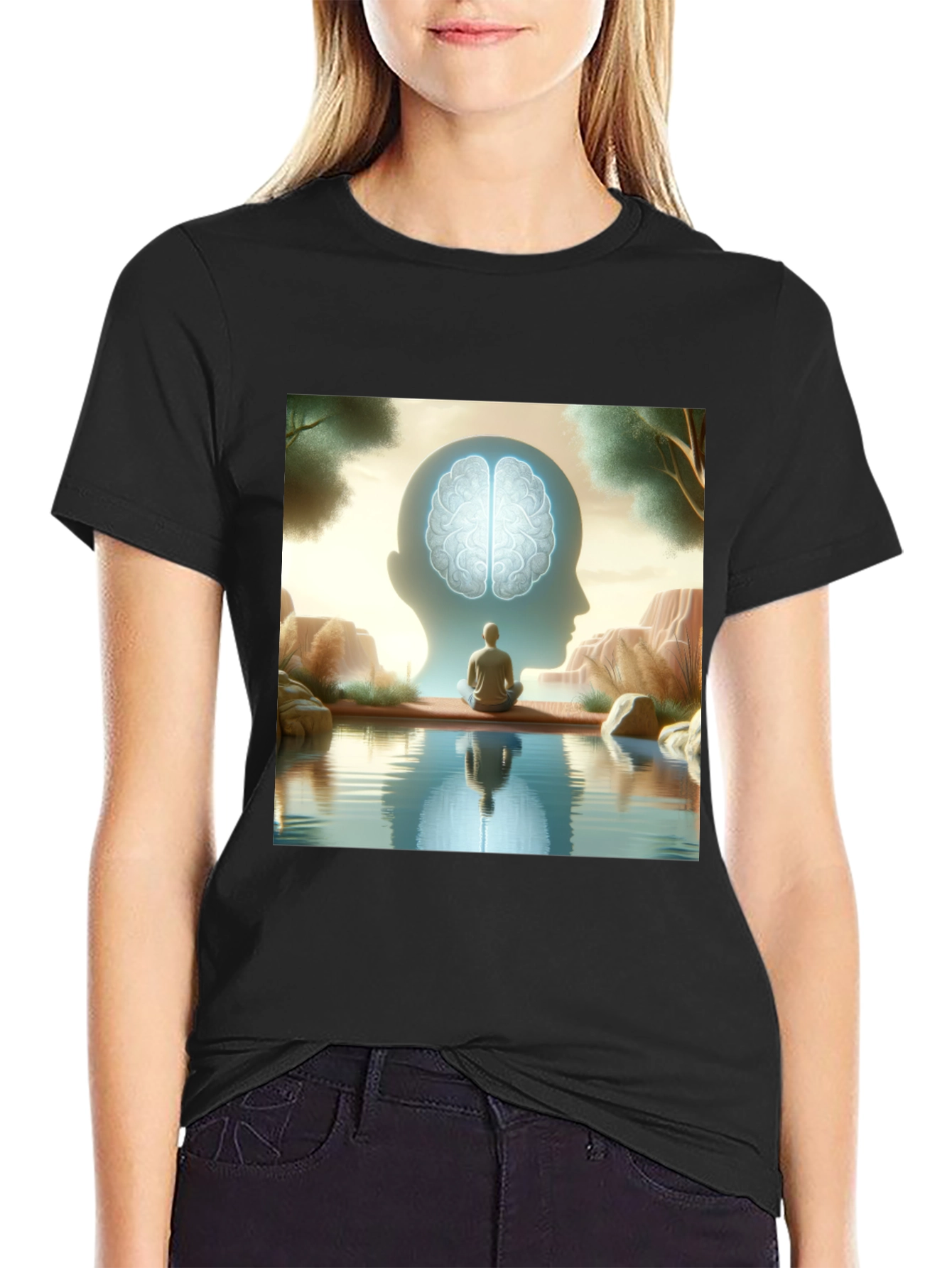 Mindfulness T-Shirt - Reflective Brain Design