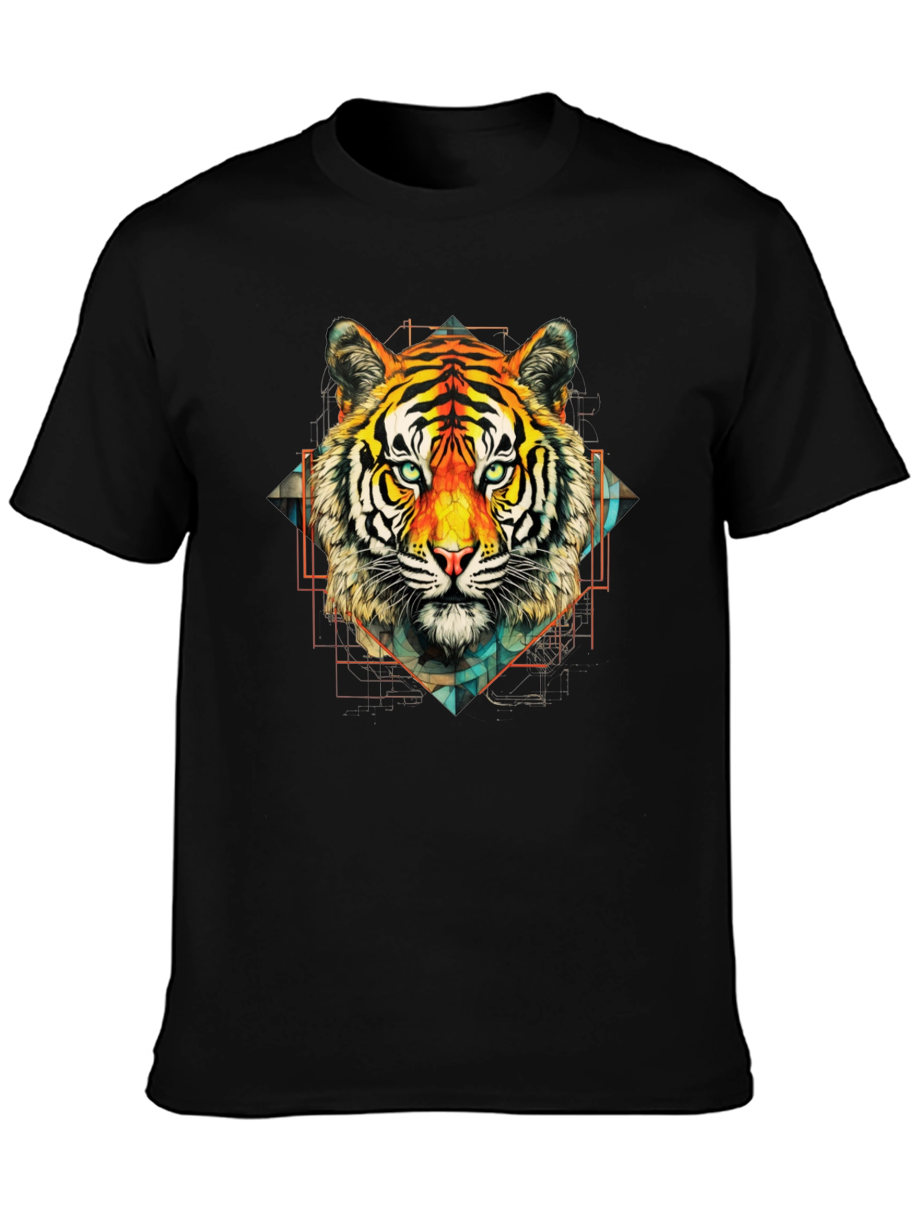 Tiger Graphic Black Tee