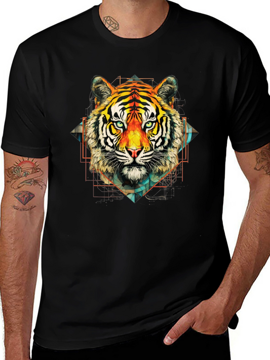 Tiger Graphic Black Tee