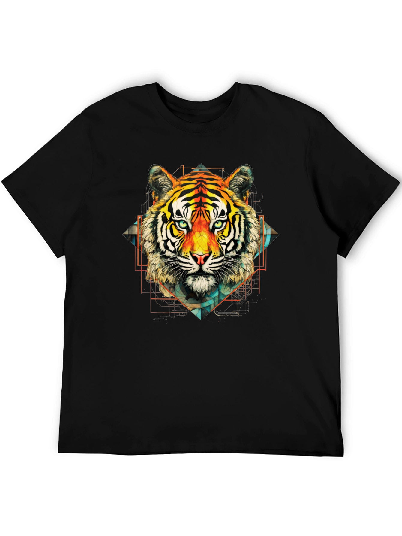 Tiger Graphic Black Tee