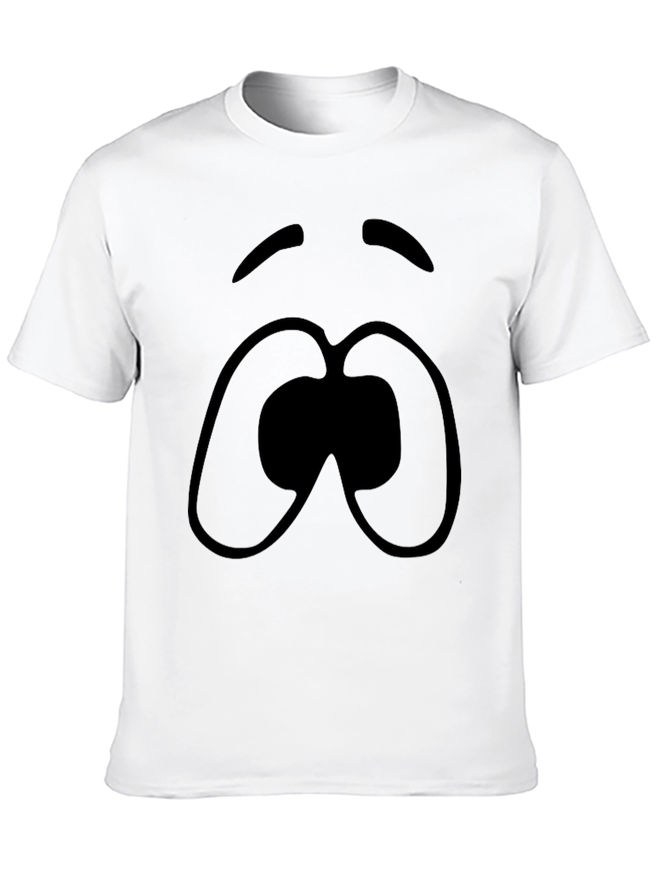 Cartoon Sad Face T-Shirt - Unisex Graphic Tee