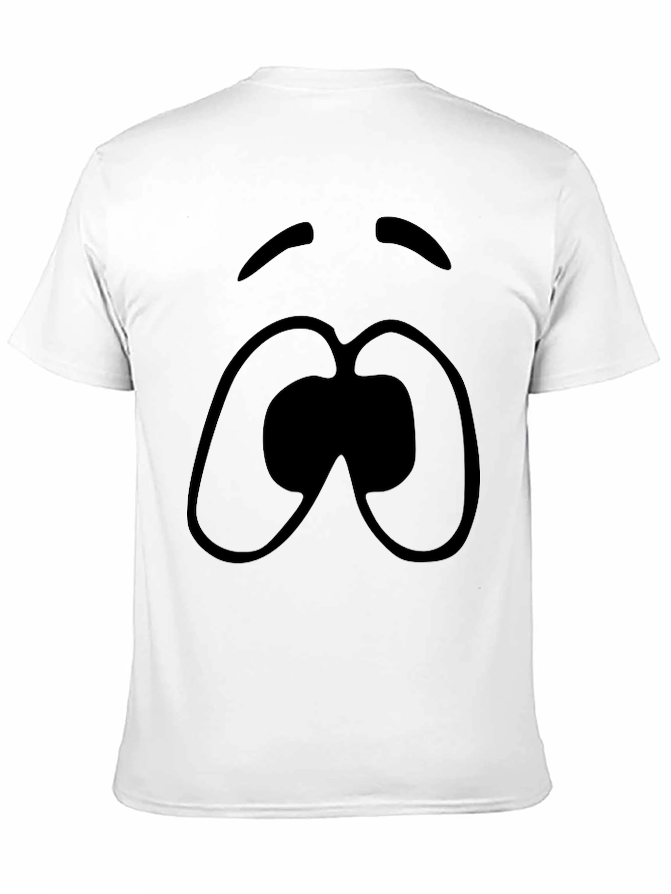 Cartoon Sad Face T-Shirt - Unisex Graphic Tee