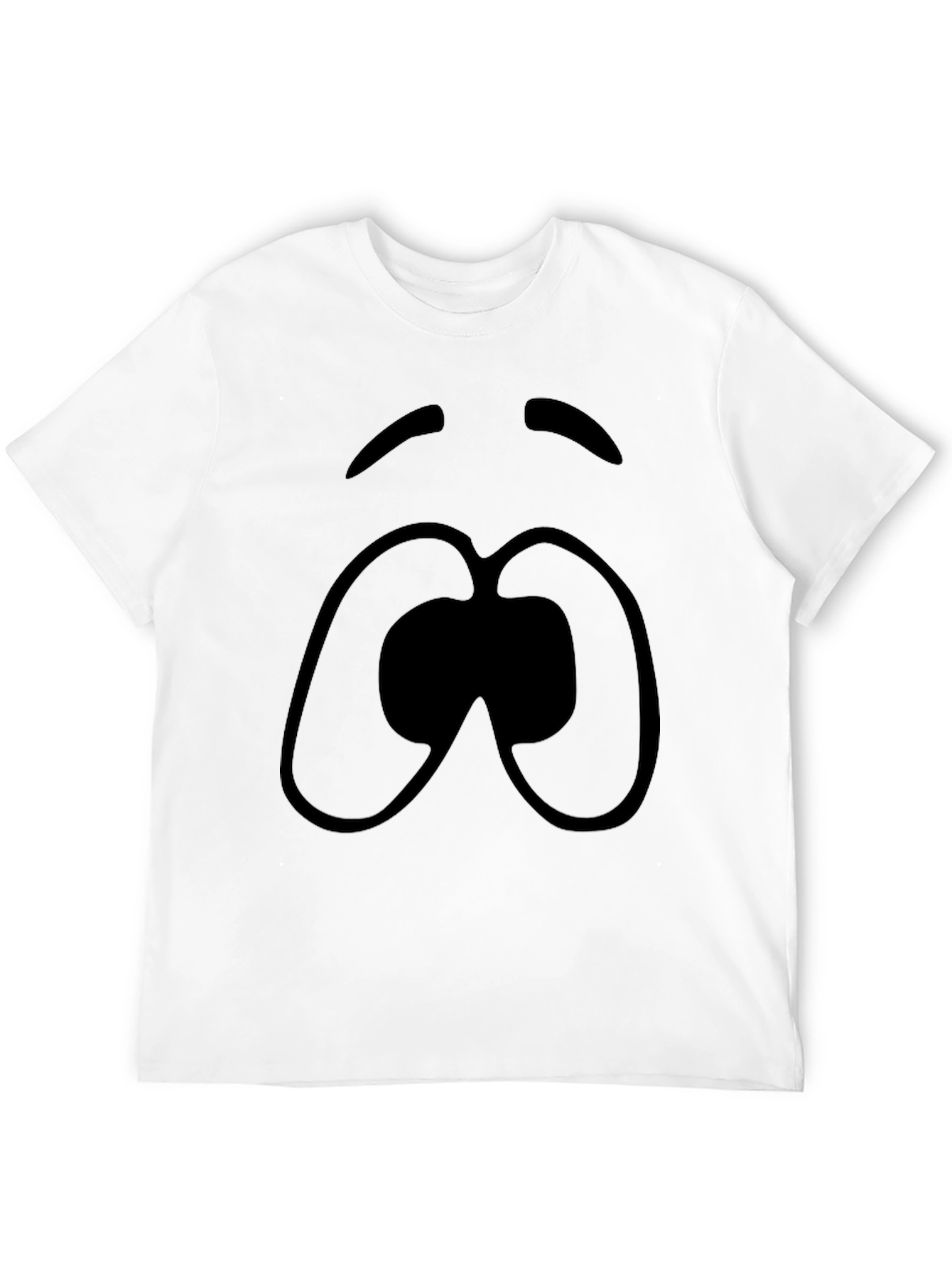 Cartoon Sad Face T-Shirt - Unisex Graphic Tee