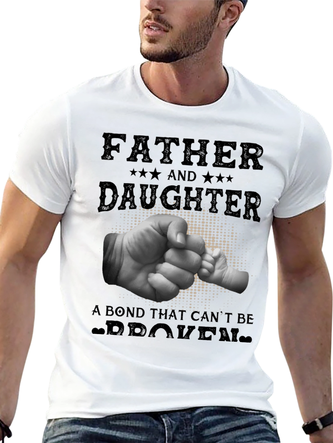 Father & Daughter Bond Graphic Tee - Black